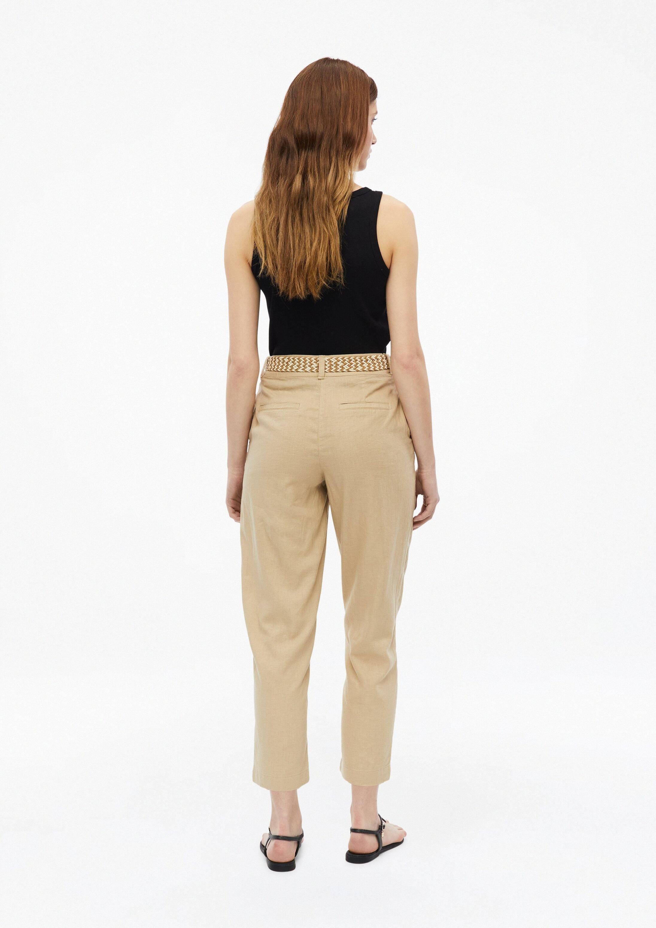 s.Oliver Chinos Hose Cropped Chino mit Gürtel