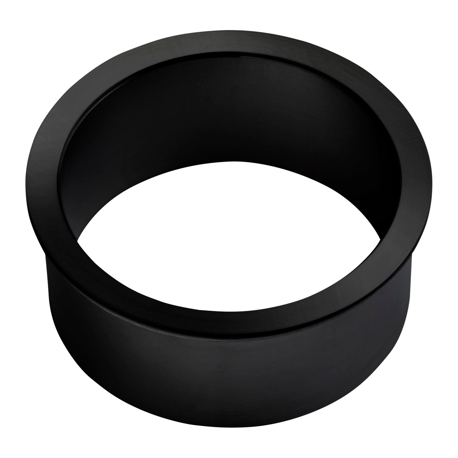 SO-TECH® Kabelkanal Kabeldurchführung Kabelring Kabeldurchlass echt Edelstahl (1-St), Einbau-Ø 12 mm / Außen-Ø 15 mm, schwarz galvanisiert