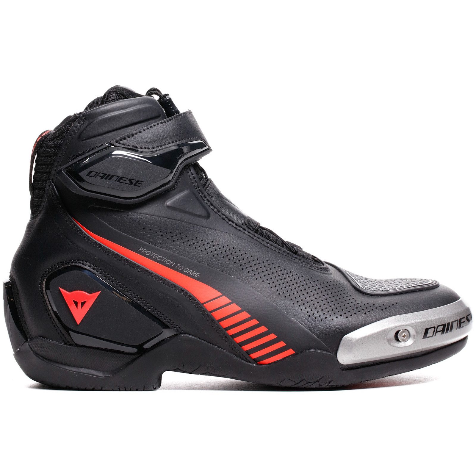 Dainese Dainese Superya Motorradschuhe Schwarz / Fluo-Rot Motorradstiefel (Packung, Antistatische und Öl- und Benzinfeste Sohle) motorradschuhe für herren