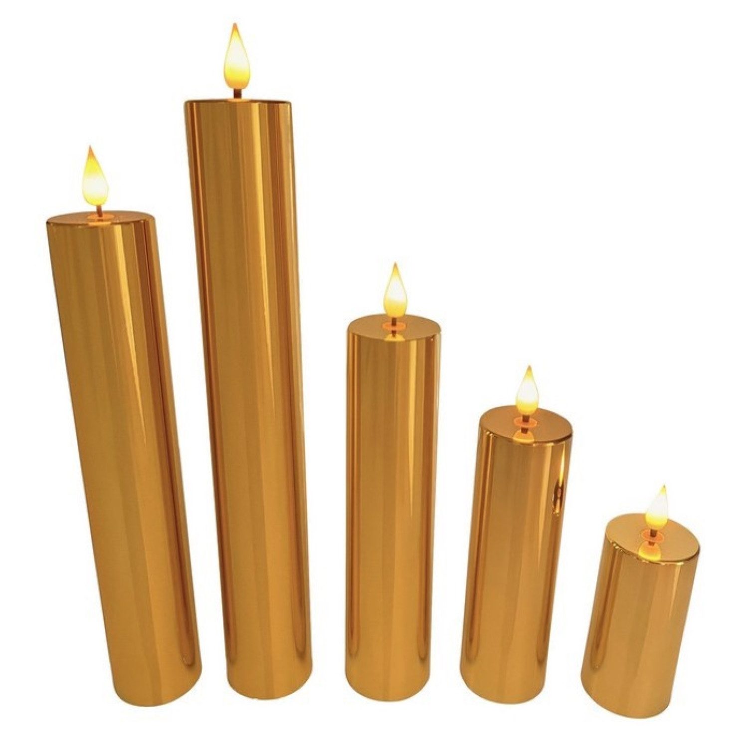Online-Fuchs LED-Kerze 5er Set LED Kerzen XL mit 6-Stunden Timer und Hochgl günstig online kaufen
