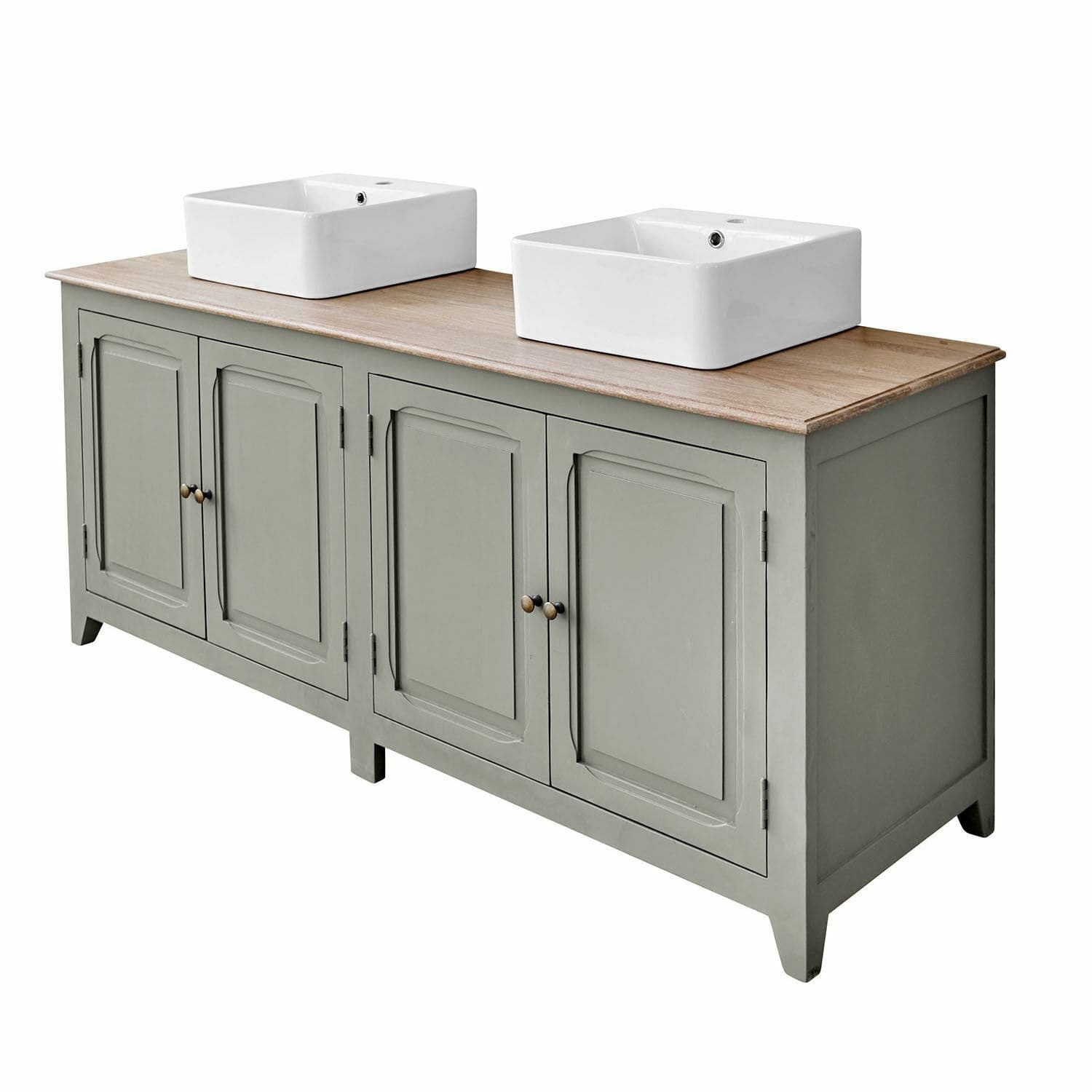 Mirabeau Waschtisch Doppelwaschtisch Bastanès grau/braun