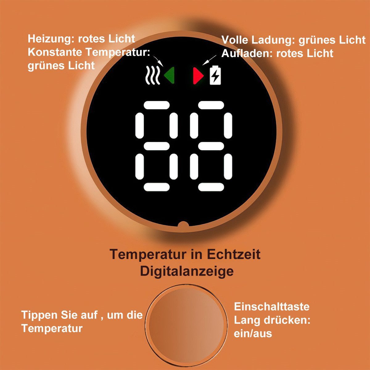 Novzep Babyflaschenwärmer Flaschenwärmer für Babyflaschen – wiederaufladbar & mobil
