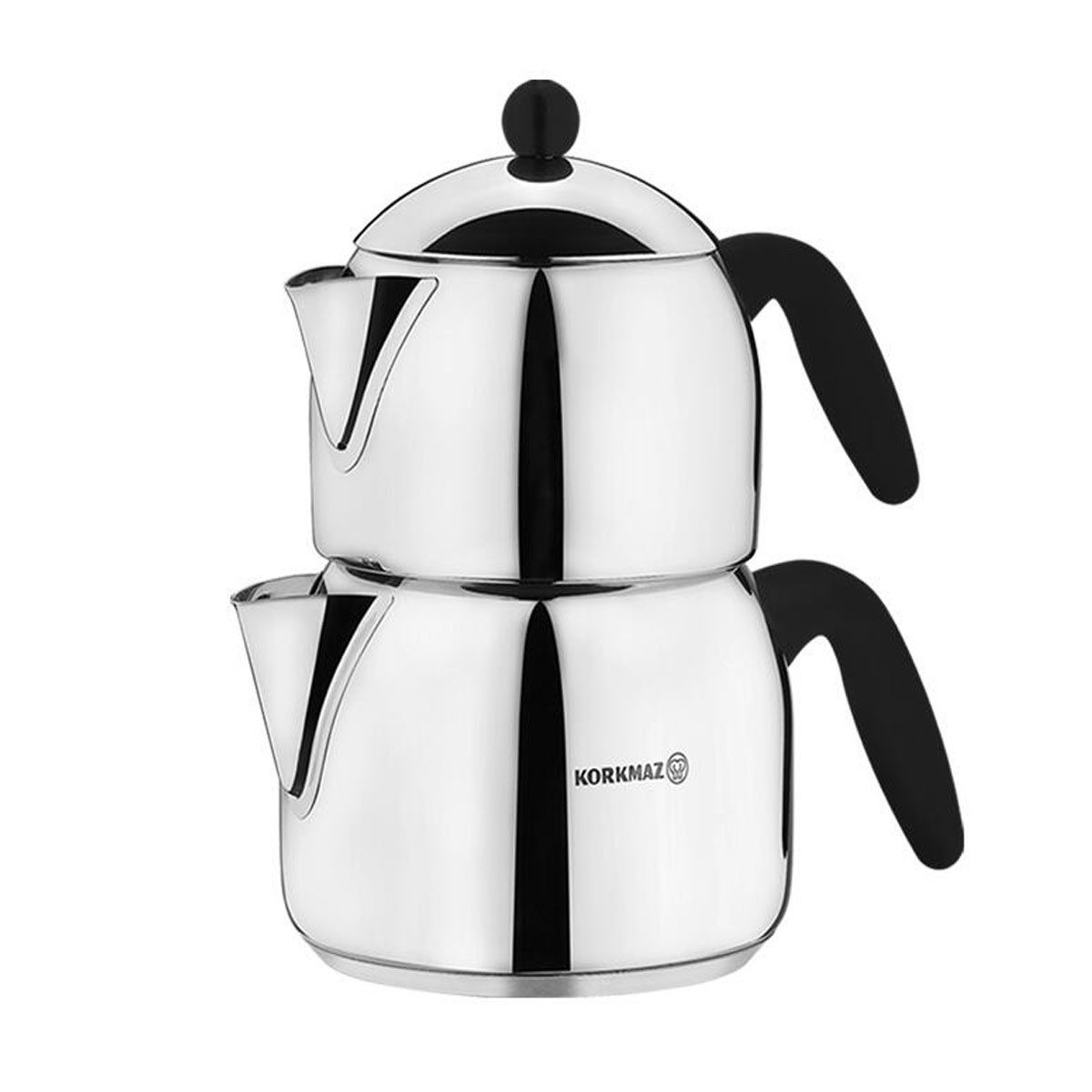 Özberk Teekanne Orbit-Midi, (Packung, 2-St., 2 teilig), Korkmaz Orbit Midi Teekannen-Set 2,1 l, ideal für Teeliebhaber