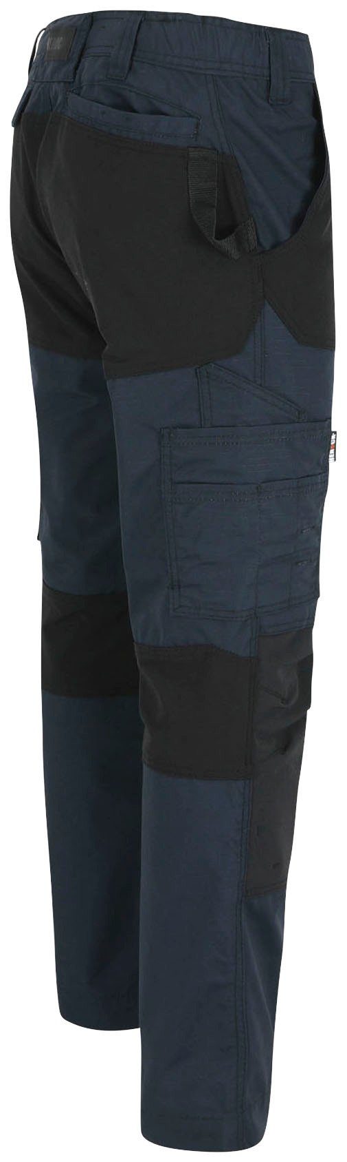 Herock Arbeitshose Hector Hoses 4-Wege-Stretch, Multi-Pocket, verstärkte Knopf, Knietaschen verdeckter marine
