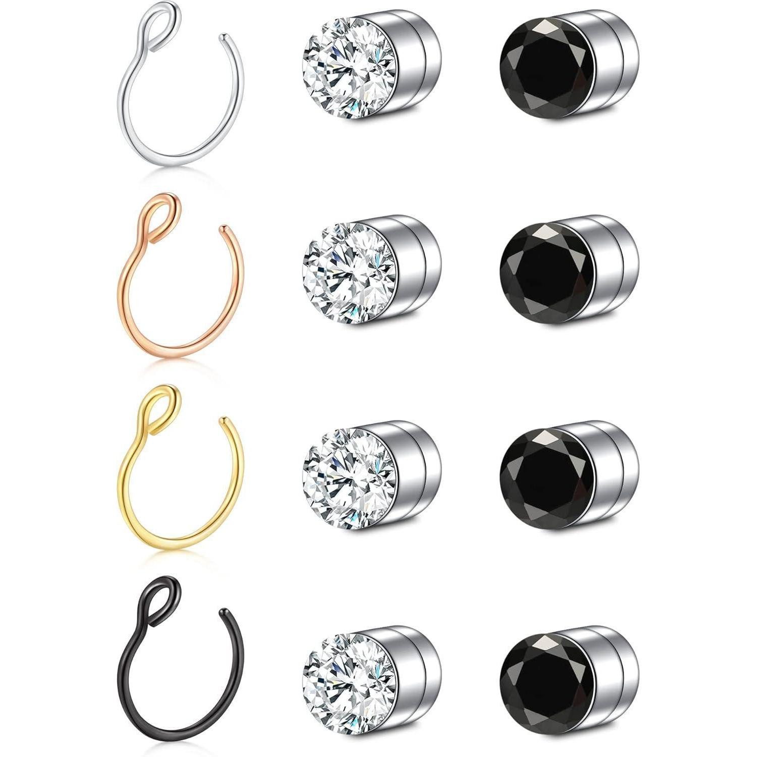 Crdifu Nasenpiercing Fake Nasenring Septum Magnetisch Stecker 316L Edelstah günstig online kaufen