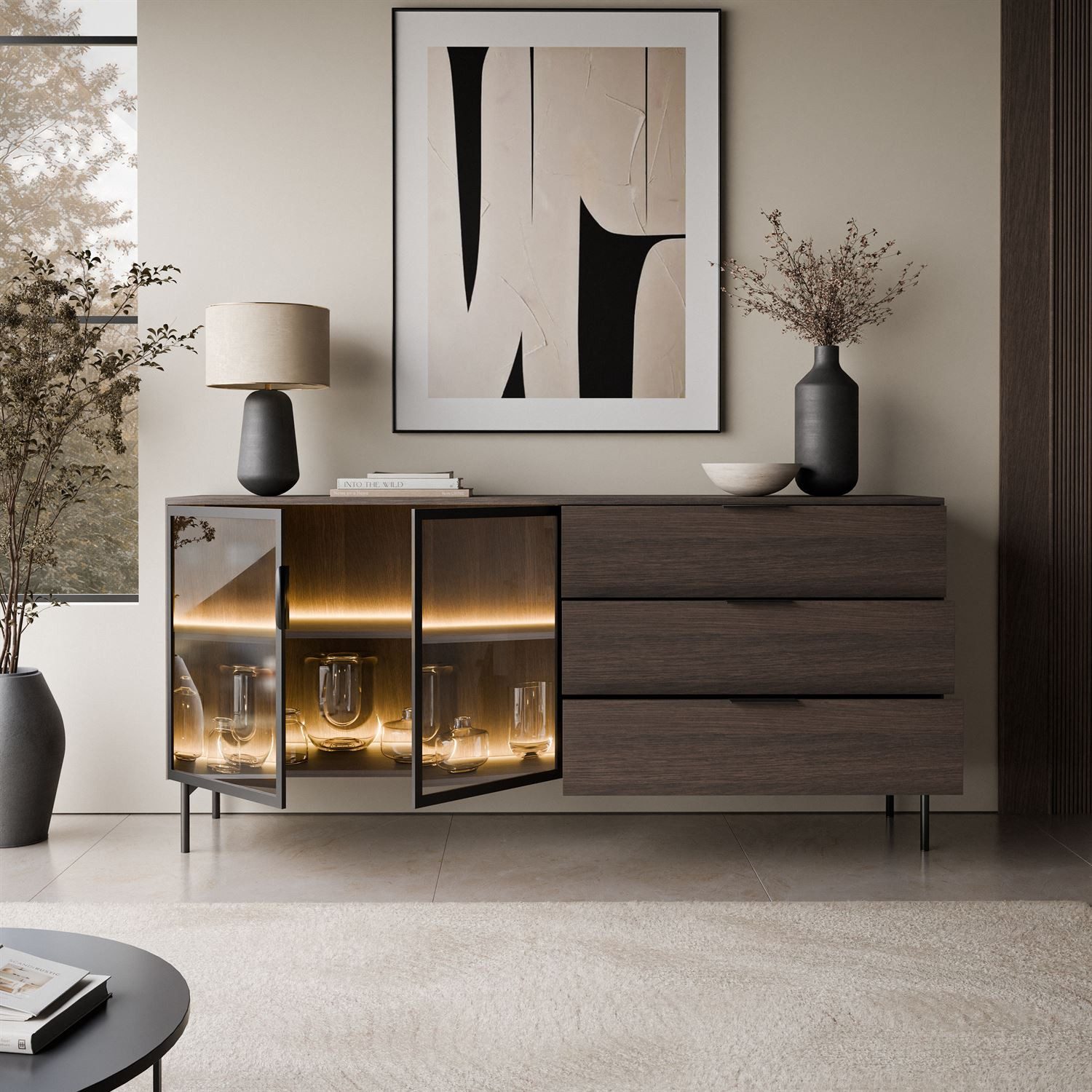Lookway Kommode LINEA LOFT mit LED-Beleuchtung