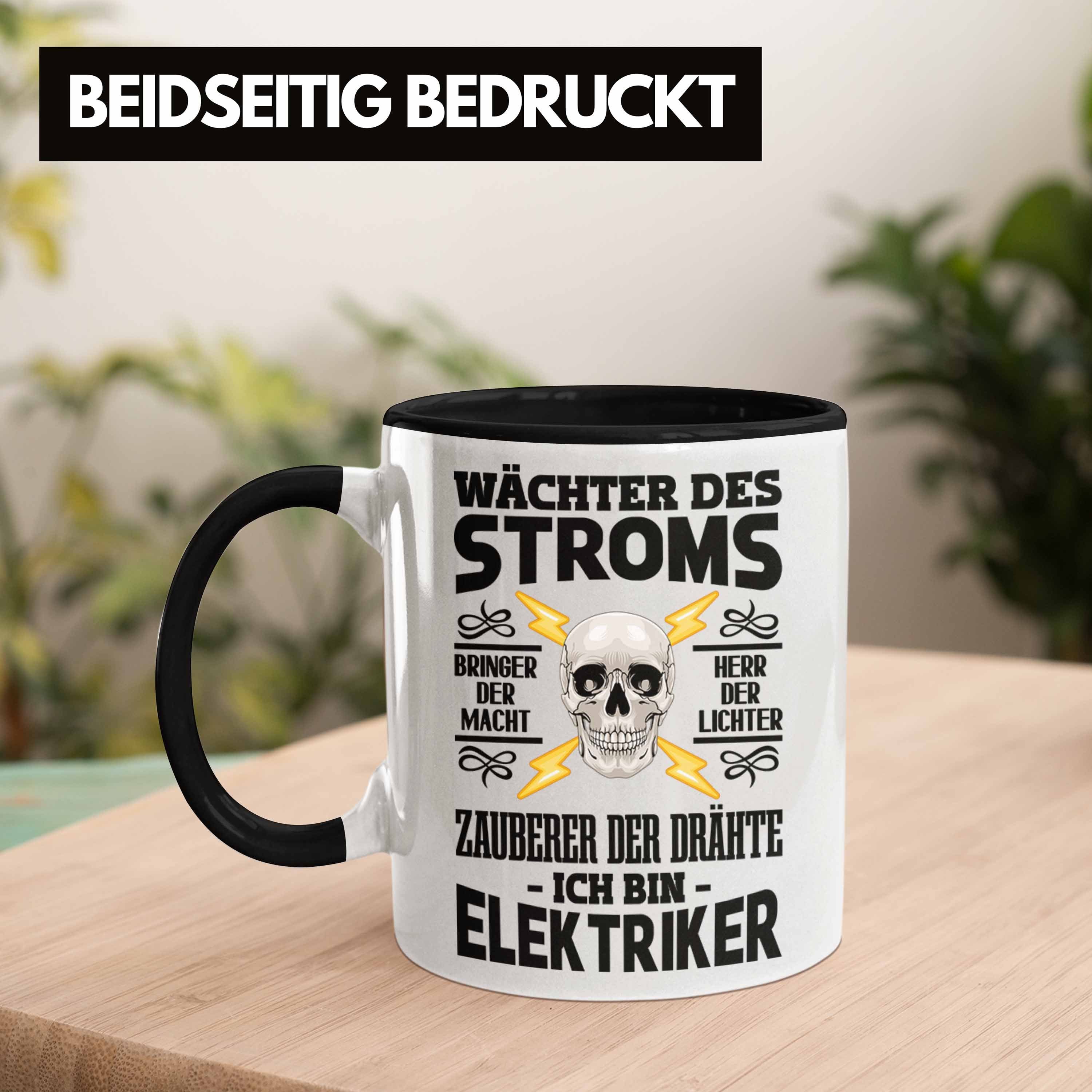 Gadget Schwarz Tasse Geschenke Lustig Trendation - für Geschenk Spruch Tasse Trendation Elektriker Kaffeebecher Männer