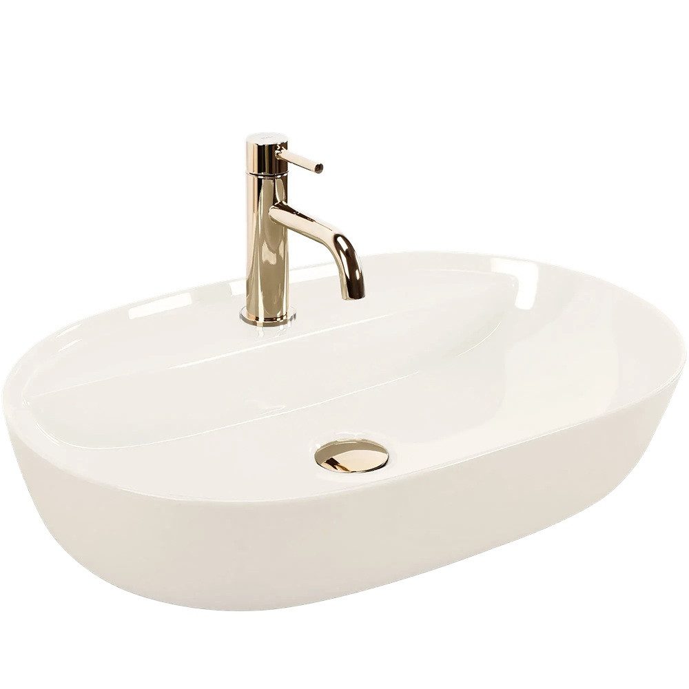 wohnwerk.idee Aufsatzwaschbecken Design-Waschbecken oval, Keramik, mit günstig online kaufen