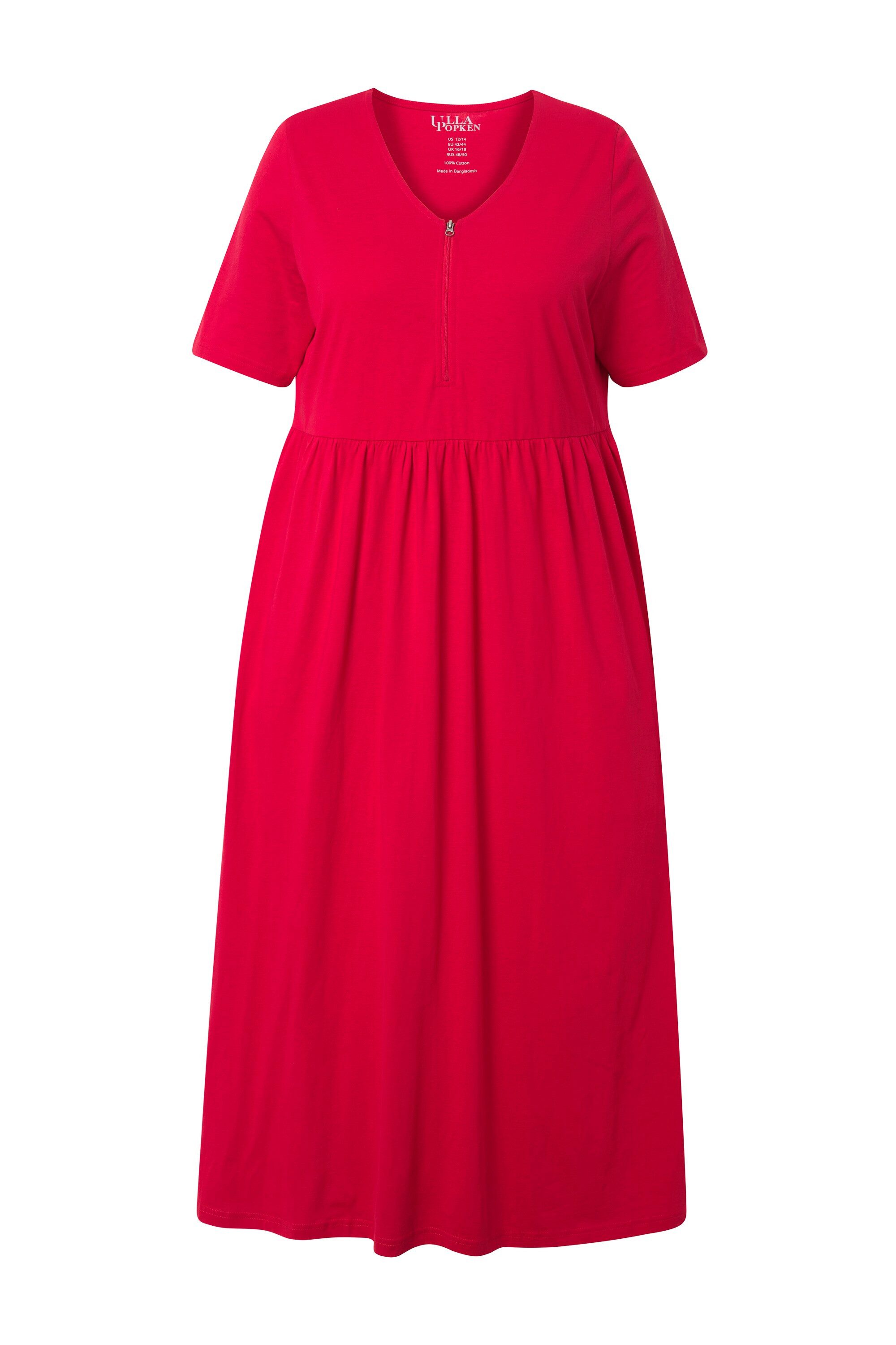 Ulla Popken Maxikleid Maxikleid A-Linie Zipper günstig online kaufen