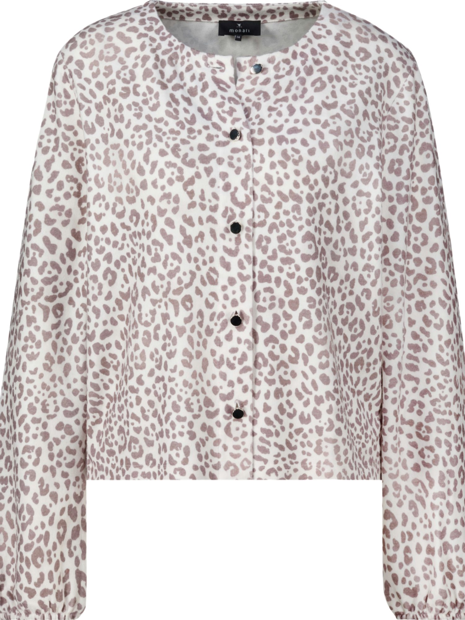Monari Kurzjacke bunt,Casual,Polyester,Animalprint,Rundhals,Langarm,Regular Fit