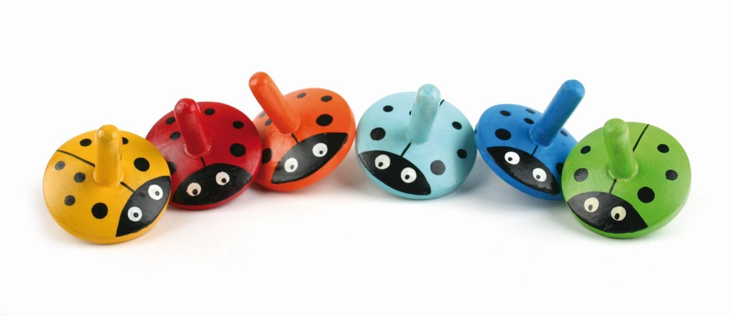 El Puente Kreisel Kreiselset "Ladybird", 6er-Set, Handmade, Fair Trade