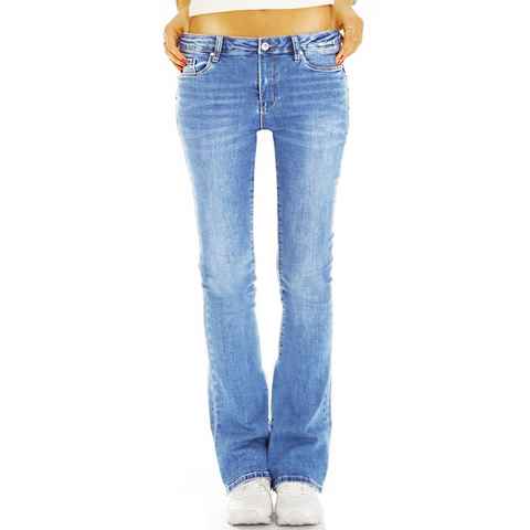 be styled Bootcut-Jeans Bootcut Jeans Medium Waist bequeme Stretch Denim Hosen - Damen - j44p mit Stretch-Anteil, 5-Pocket-Style