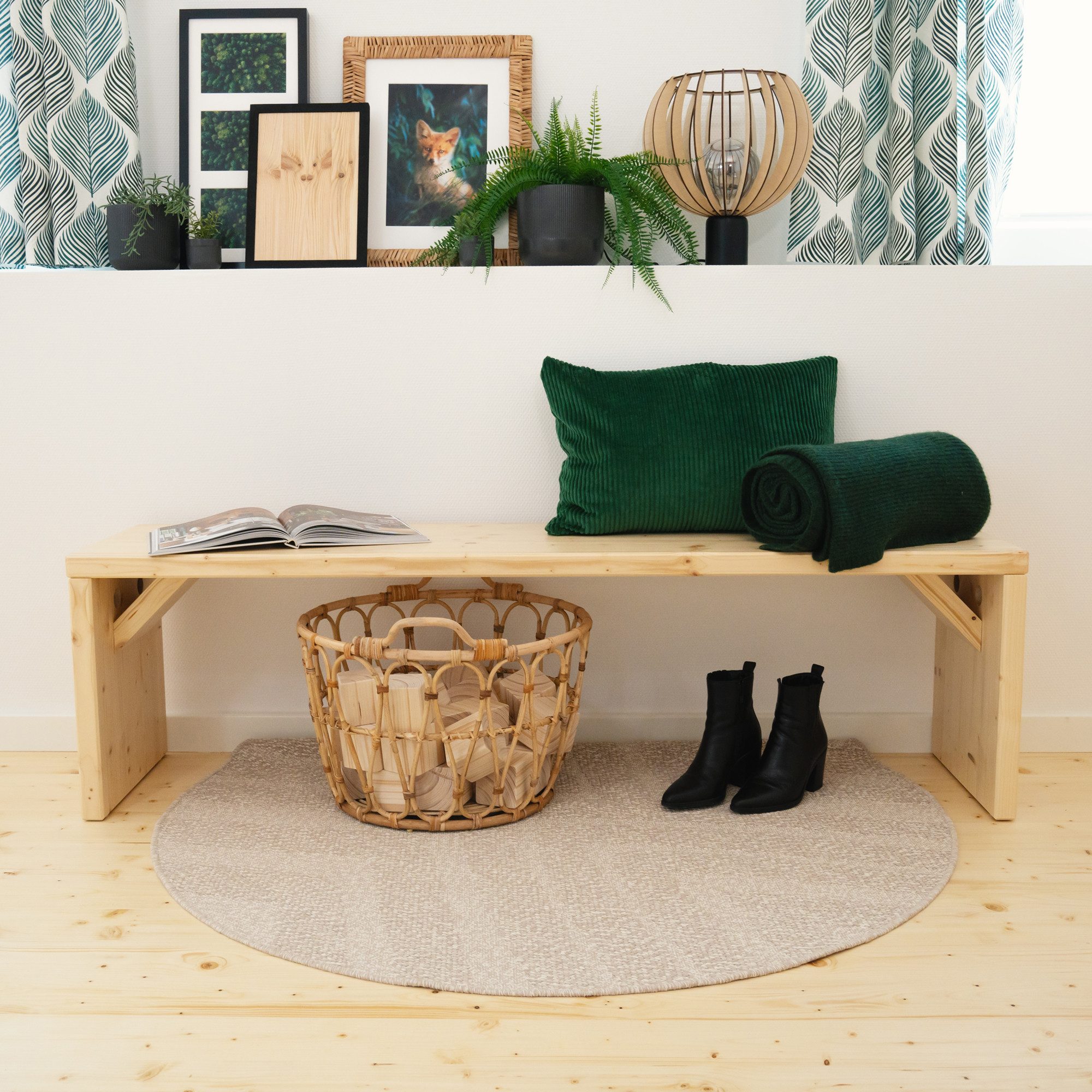 WOMONY Sitzbank / Bank, 38 x 155 cm