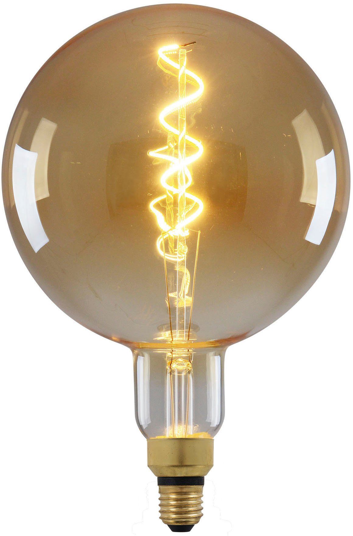 1 E27/5W LED-Leuchtmittel LED 280lm Filament 2200K E27, H: D: Dilly Max, St., 20cm näve 30cm warmweiß dimmbar