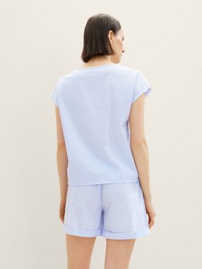TOM TAILOR Schlafhose Pyjama-Shorts mit Struktur