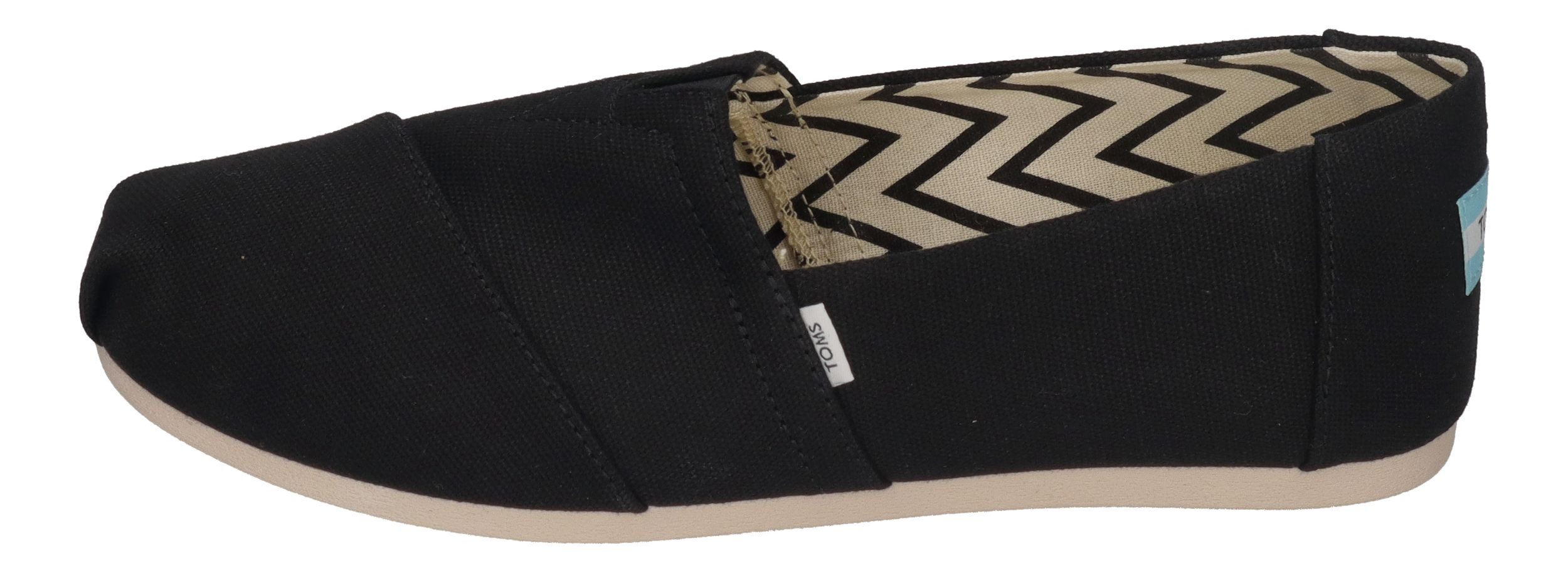 TOMS ALPARGATA WIDE Espadrille Black White