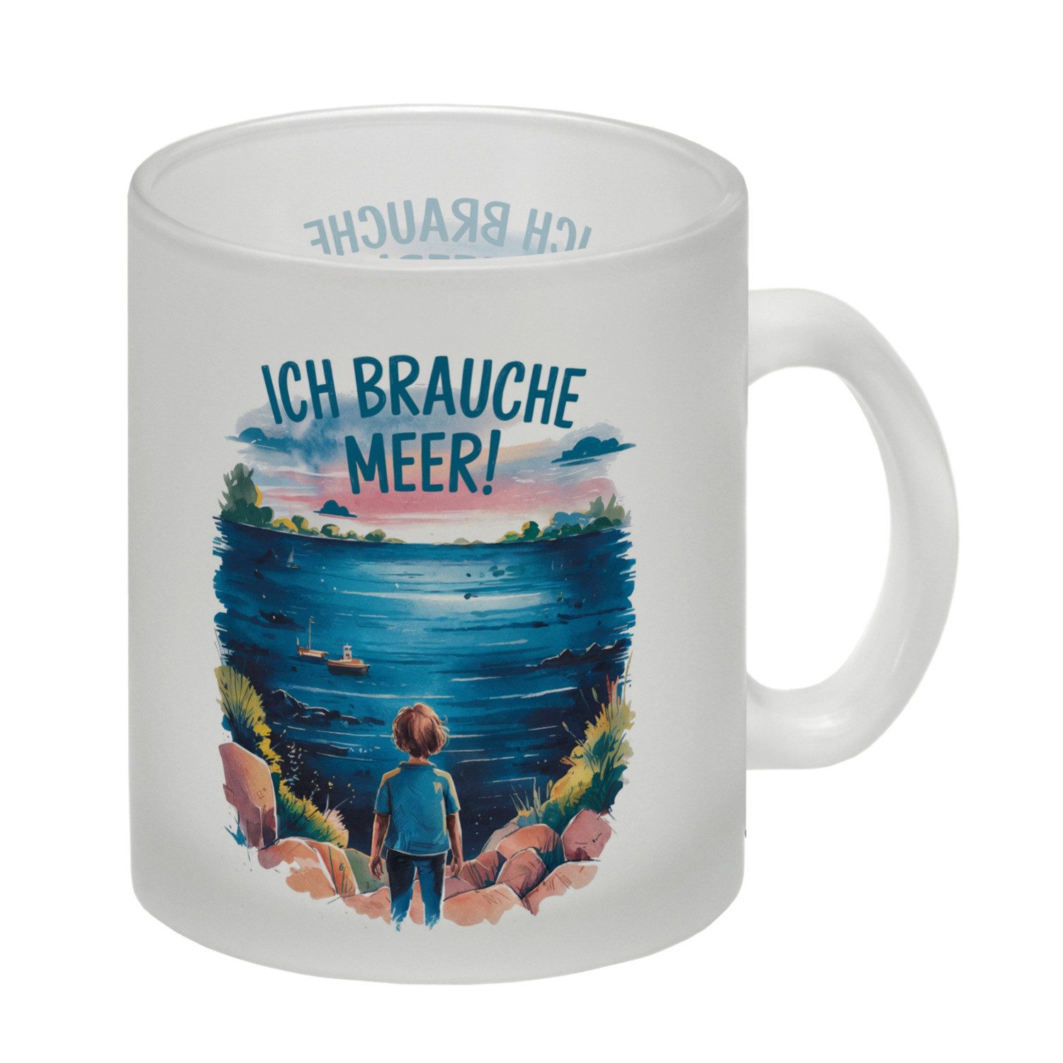 Tasse Ich brauche Meer! Glas Tasse