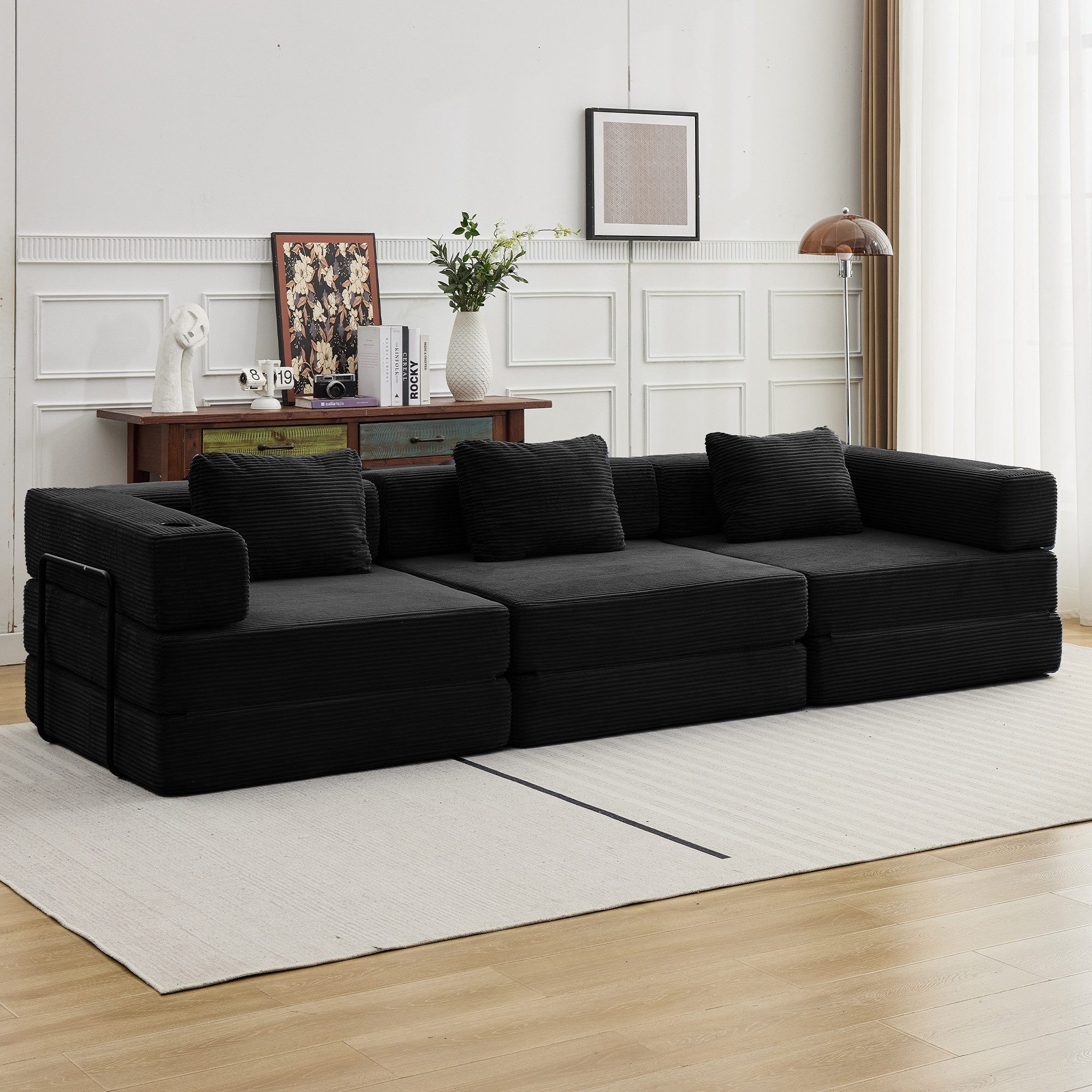 Sofa 3-Sitzer Sofa mit Bettfunktion – Flexibel & gemütlich