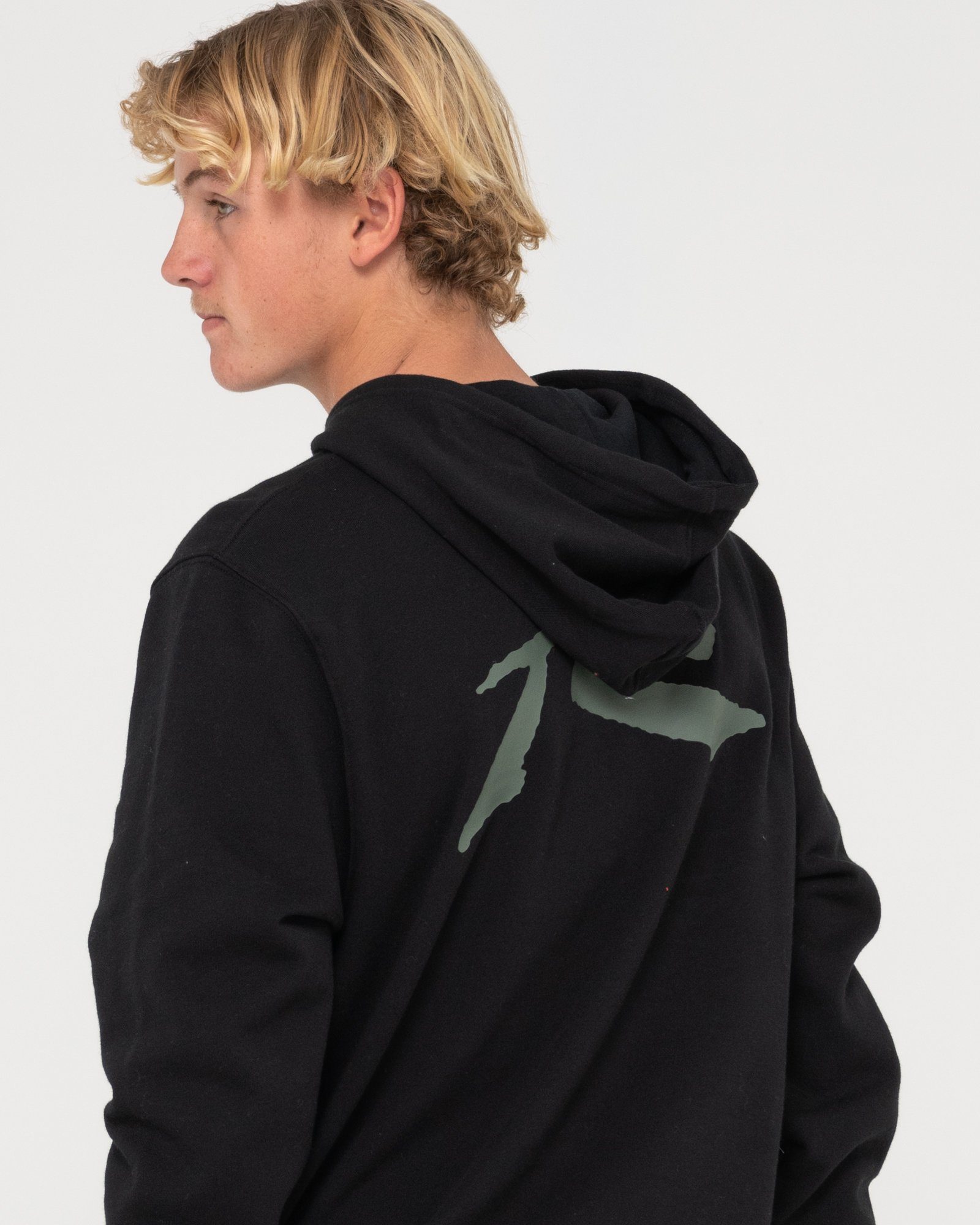 Rusty COMPETITION Black/Shadow HOODED Army Hoodie FLEECE