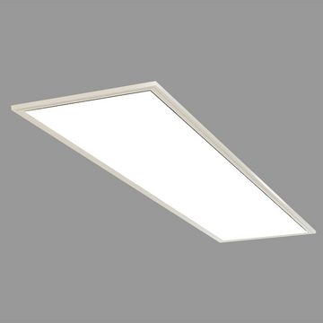 Briloner Leuchten LED Panel 7193-016, ultraflach, LED fest verbaut, Neutralweiß, Deckenlampe, 119,5x29,5x6cm, Weiß, 38W, Wohnzimmer, Schlafzimmer