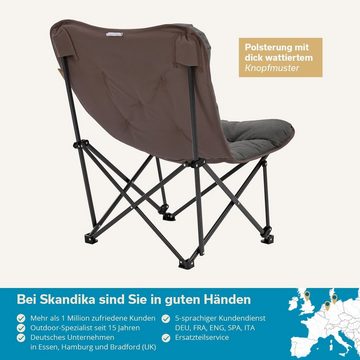 Skandika Campingstuhl Mala, Komfort-Polsterung, Robustes Stahlgestell, bis 135 kg belastbar