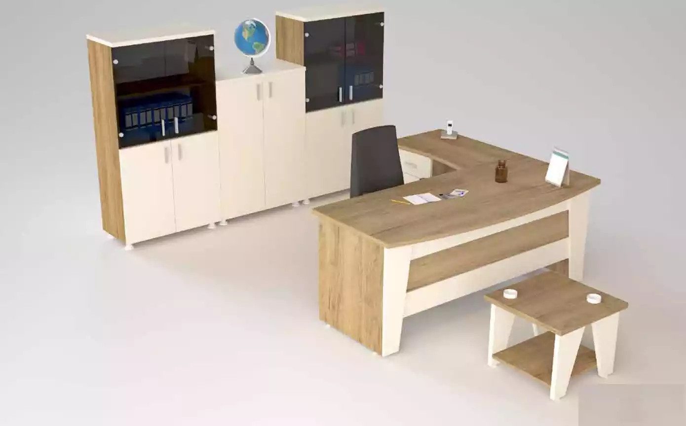 Büromöbel-Set Büromöbel Set mit Eckschreibtisch Schreibtisch Couchtisch