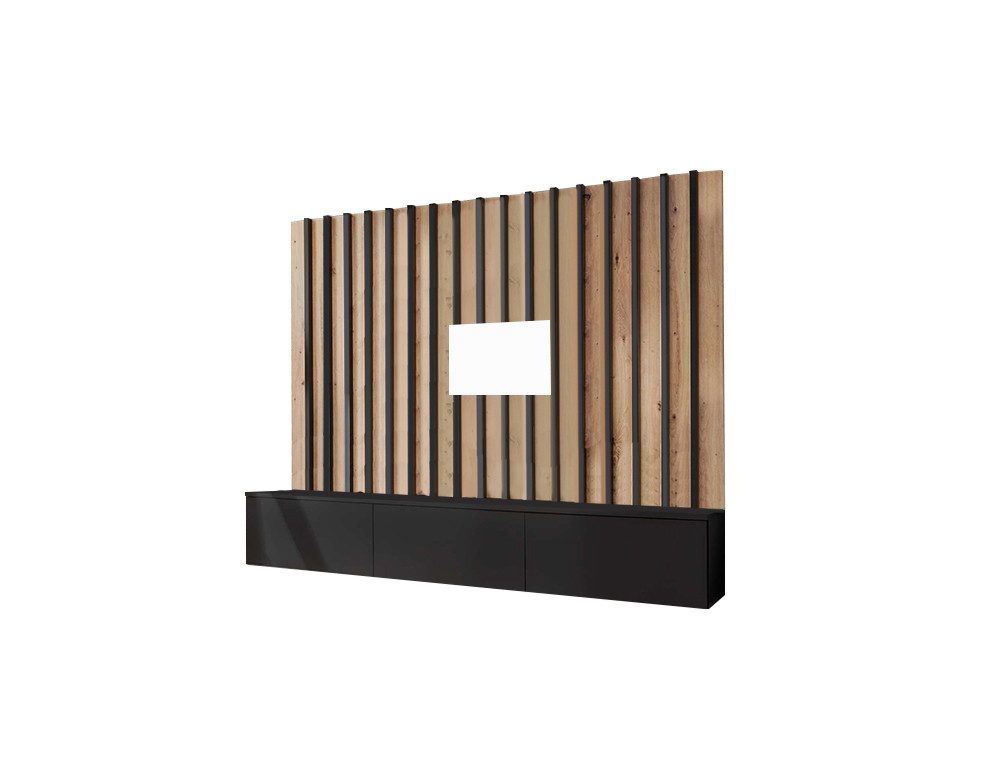 99rooms Wohnwand Vitore II, (Wohnzimmer-Set, Wohnmöbel), Wandpaneel mit fur günstig online kaufen