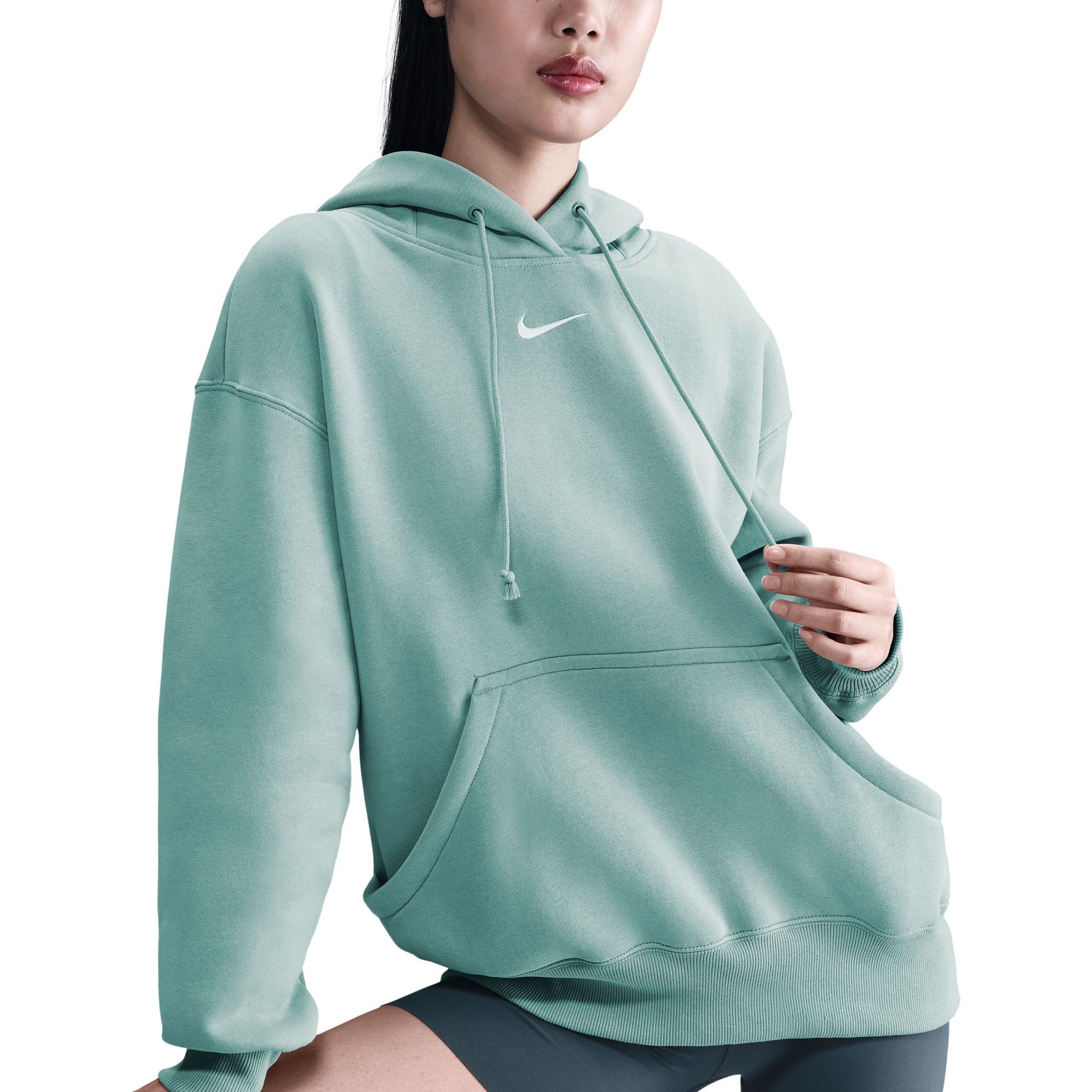 Nike Sportswear Kapuzensweatshirt W NSW PHNX FLC OS PO HOODIE mit Rundhalsausschnitt, Oversize Passform, sportlicher Stil