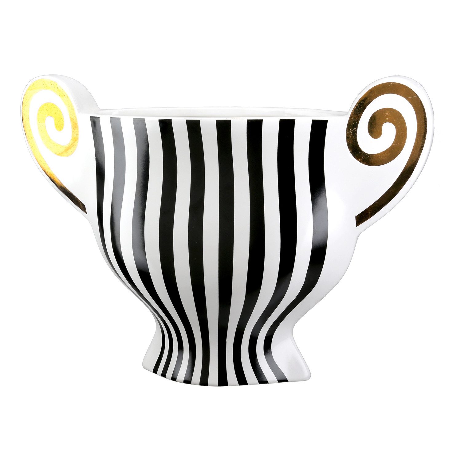GILDE Dekovase ANPHORA Vase - weiß - Keramik - Höhe 22,5cm x Breite 33cm - Blumenvase (1x Vase, Blumenbehälter - Blumengefäß), Blumenvase - Vasen - Tischdeko - Deko