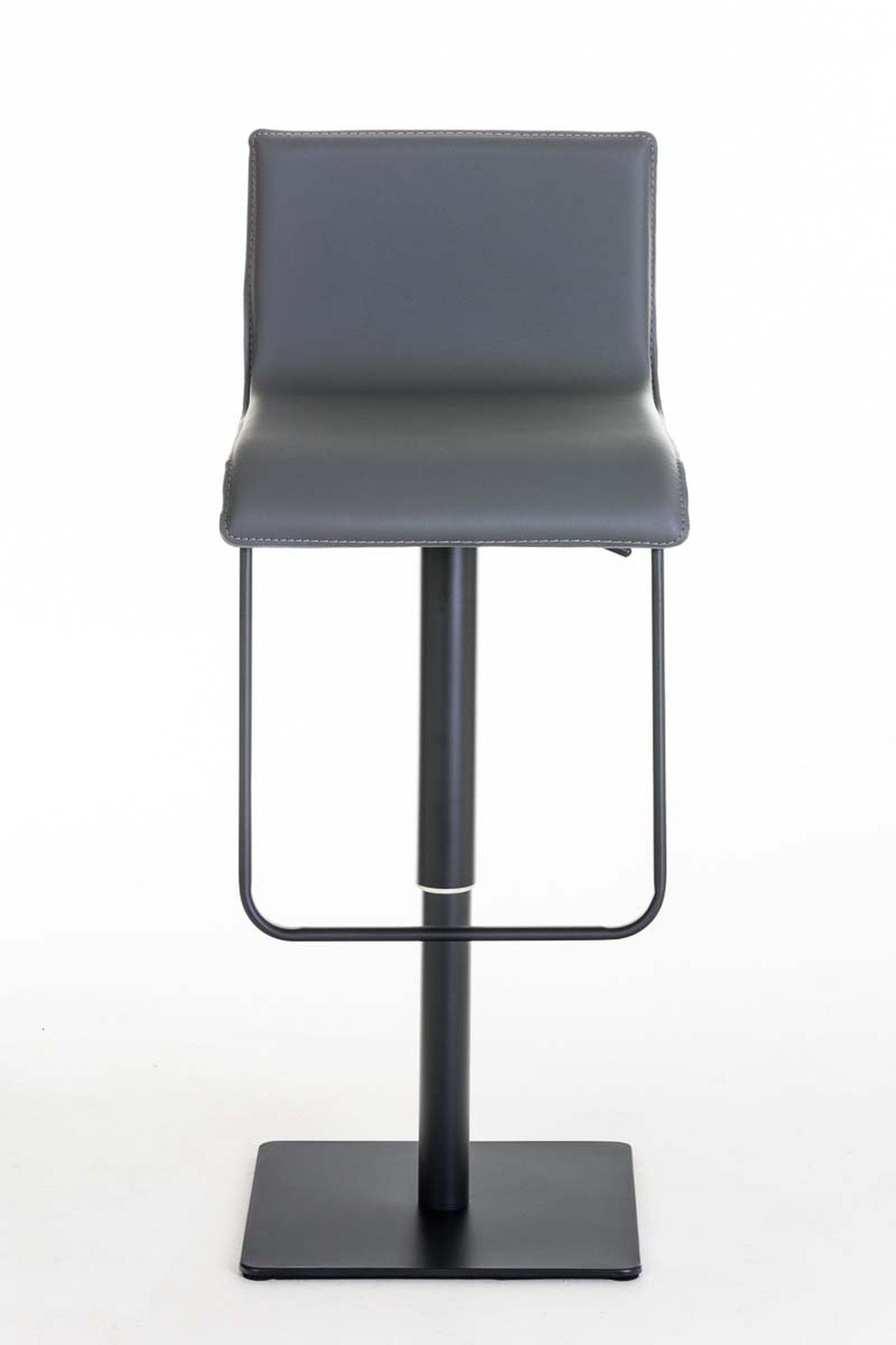 Sitzfläche: - drehbar (mit - Metall höhenverstellbar - Grau Theke für Fußstütze Barhocker matt - Lima Küche), Hocker Kunstleder 360° schwarz TPFLiving &