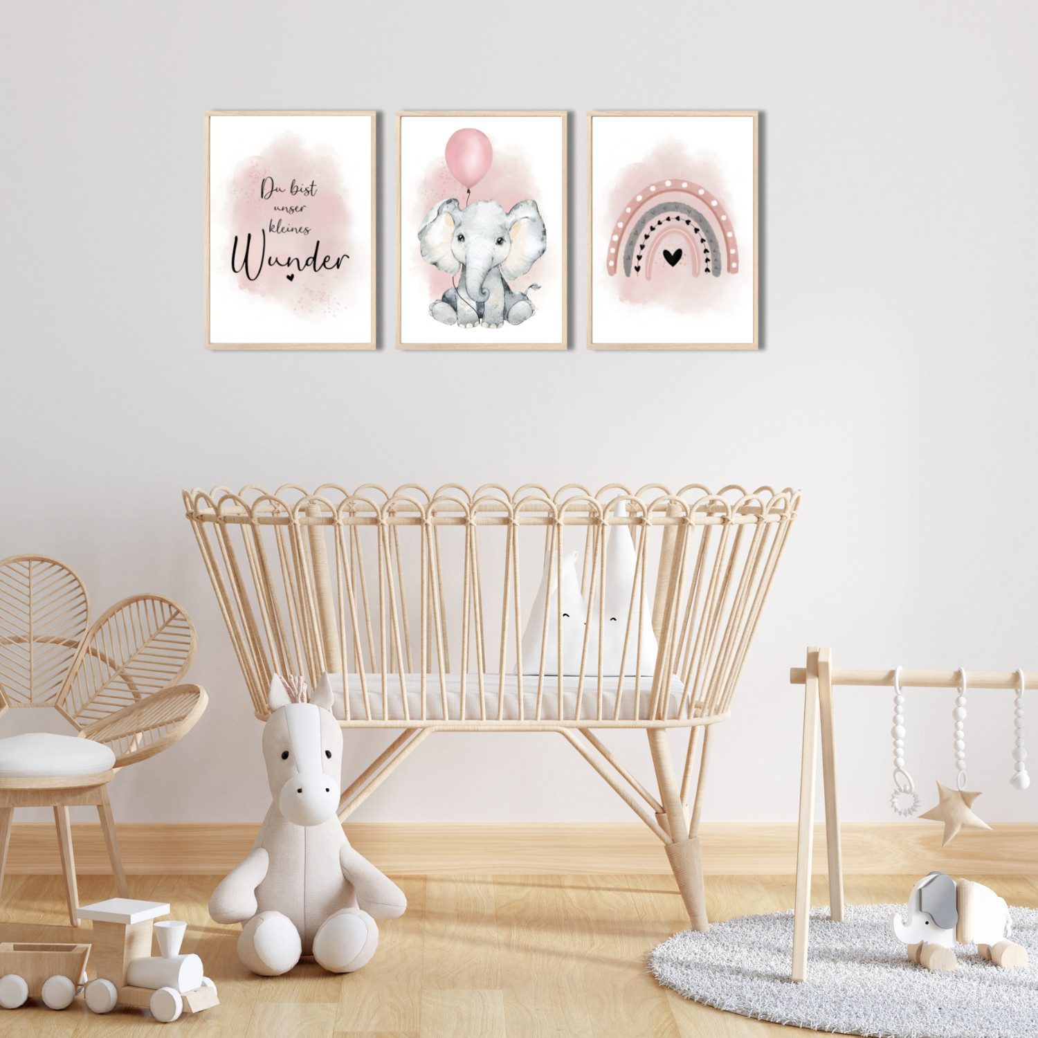 MeinBaby123® Poster Bilder Kinderzimmer, Poster Kinderzimmer Deko, Babyzimmer Deko, Spruch Wandbilder, Boho, Tiere – Bild 2 von 5