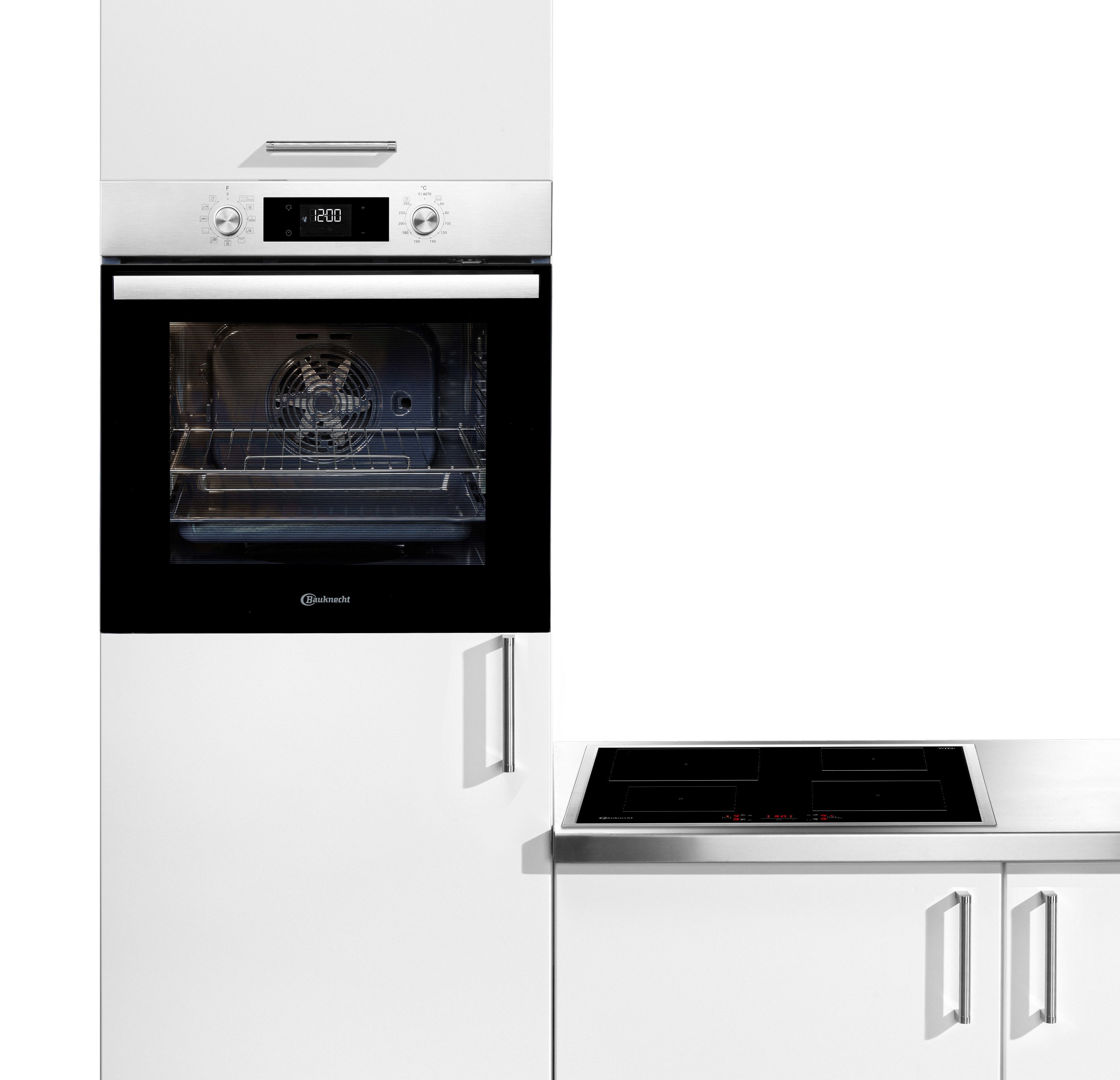 BAUKNECHT Backofen-Set BAKO 740 IND IN, mit 1-fach-Teleskopauszug, Hydrolyse, GentleSteam – für ein saftiges Inneres und ein knuspriges Äußeres