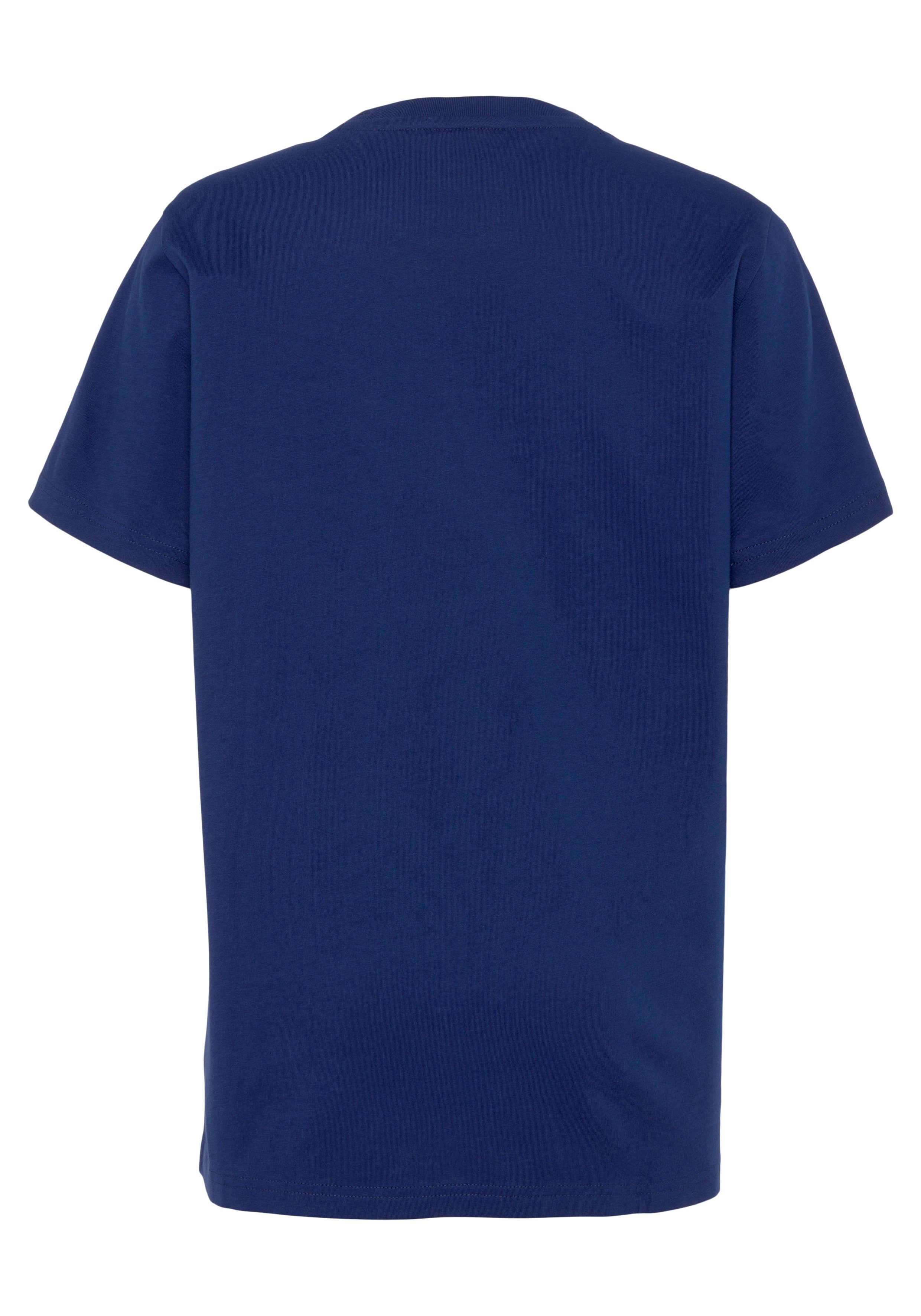Champion T-Shirt Classic Logo T-Shirt - blau für Kinder large Crewneck
