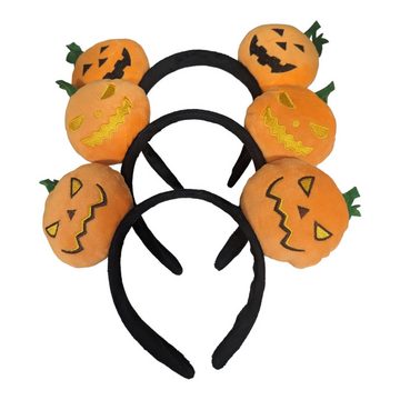 Zoelibat Verkleidungsmaske Plüsch Haarreif Kürbis Halloween funny Horror Kinder Erwachsene flausc