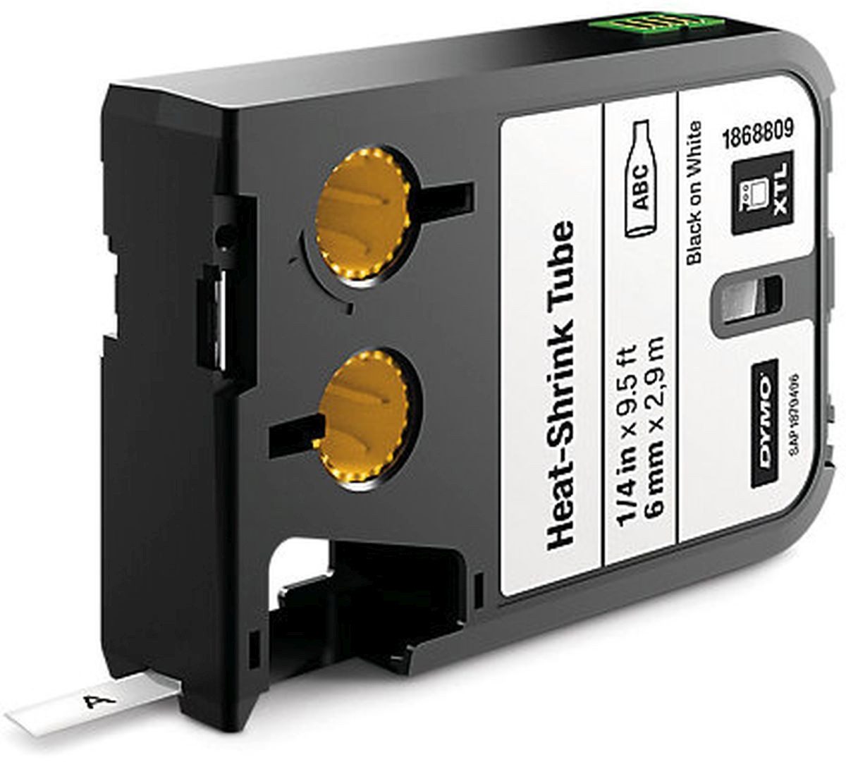 DYMO Beschriftungsband Heißschrumpfschlauch-Etiketten XTL 2,7mx6mm schwarz/weiß