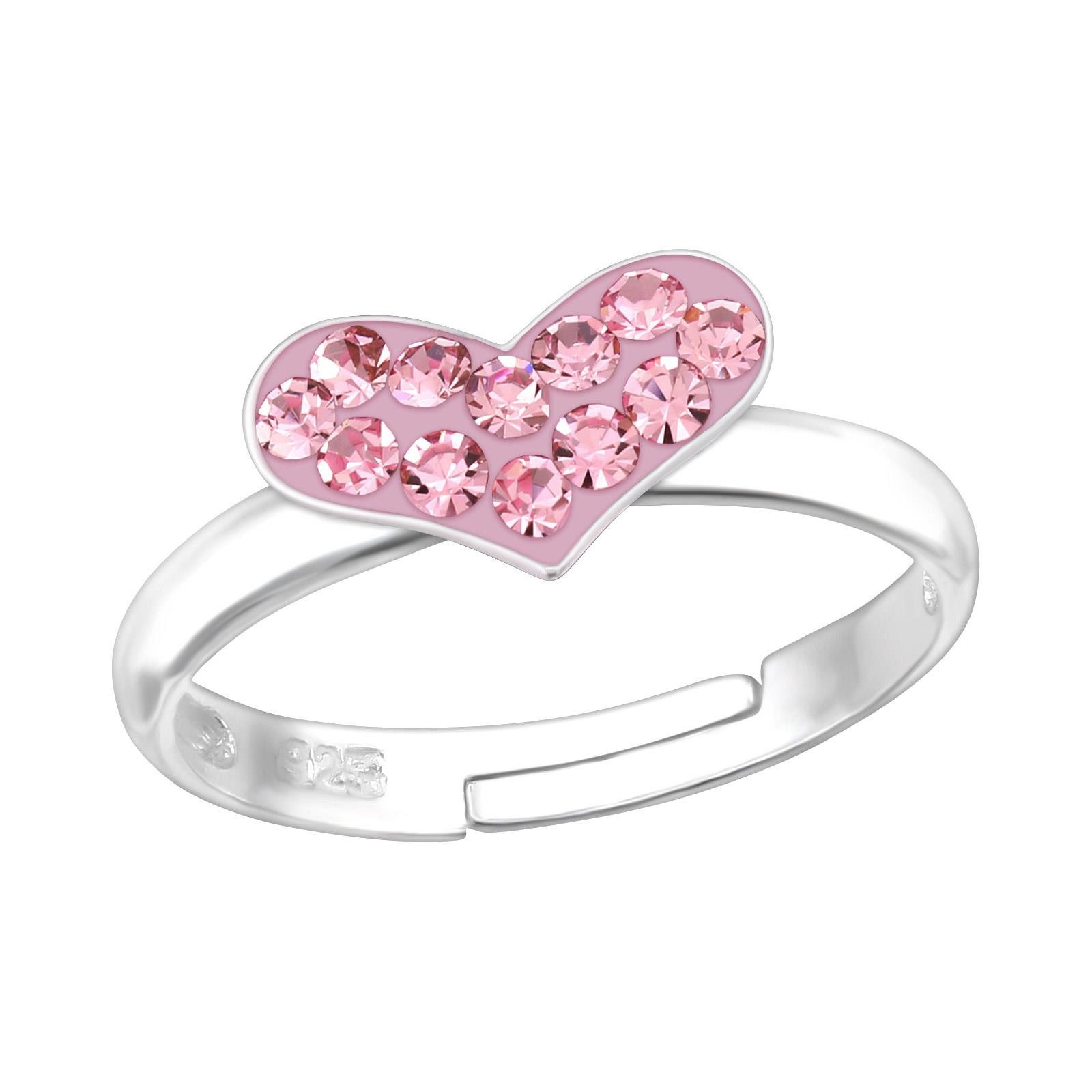 Monkimau Silberring Herz Kinder Ring 925 Silber Geschenk - Größe 4 Geschenk