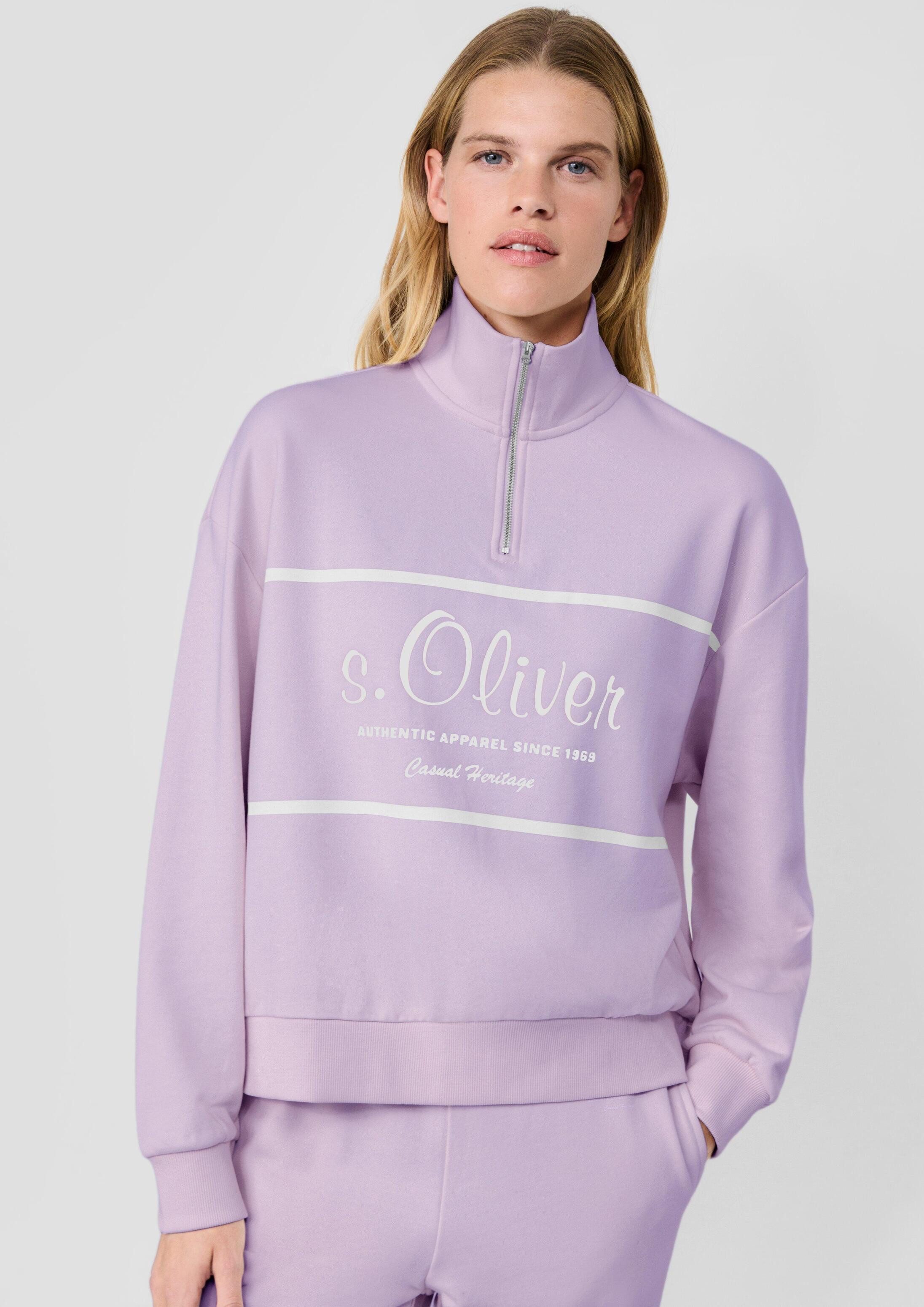 s.Oliver Sweatshirt Sweatshirt s.Oliver x Heidi Klum: Troyer-Sweatshirt mit Logo