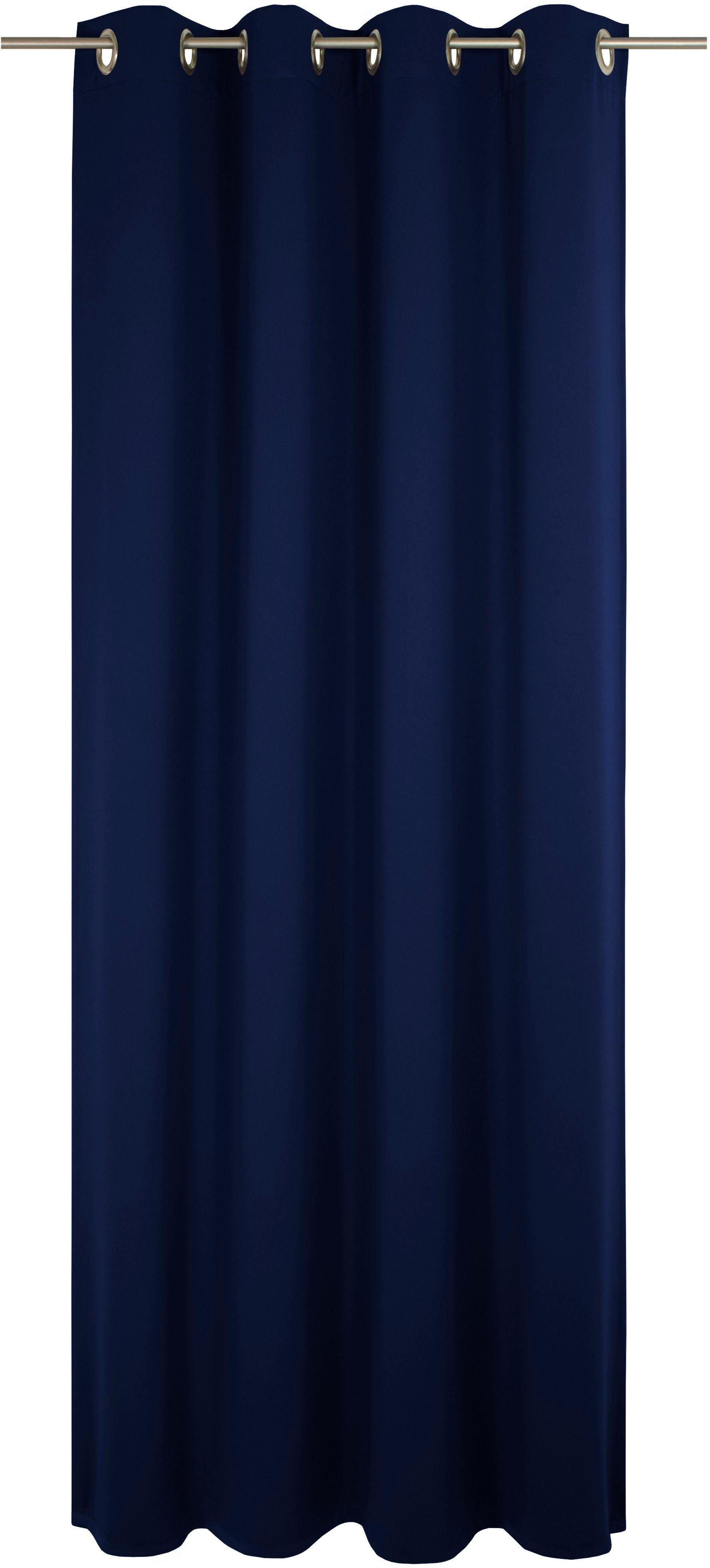 Vorhang Newbury, Wirth, Ösen (1 St), blickdicht, Jacquard nachtblau
