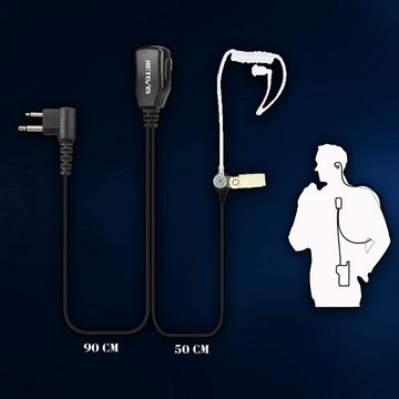 Retevis Walkie Talkie Funkgerät Headset Schallschlauch Kopfhörer 2-pin,für Minland Motorola, für Bars, Sicherheit, Restaurants, Hotels, Lagerhäusern