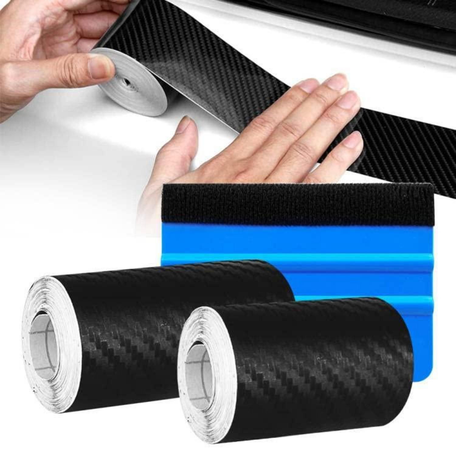 LuxusKollektion Ladekantenschutzfolie Auto Carbon Folie 5 cm 7 cm Rollen selbstklebend matt 3D Schutz