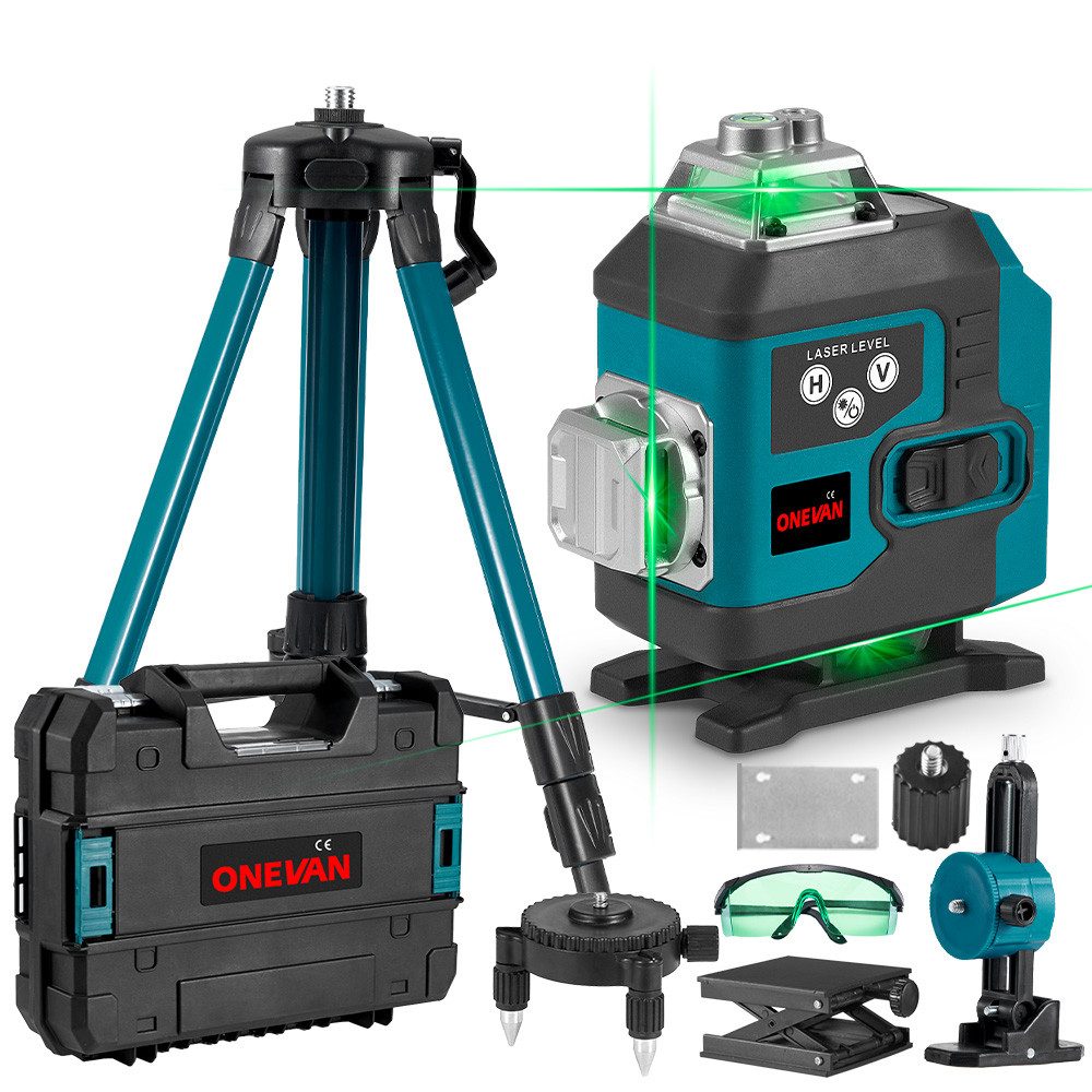 ONEVAN Laserwasserwaage 16 Linien Laser Level 4° Selbstnivellierend, 4 x 36 günstig online kaufen