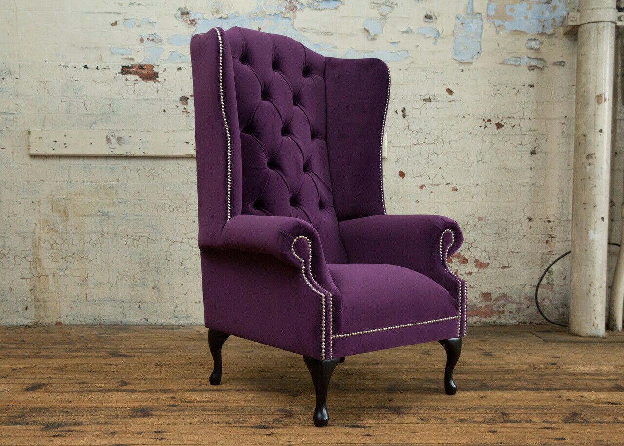 JVmoebel Кресла Lila Chesterfield Кресла Couch Polster Möbel Textil, Made in Europa