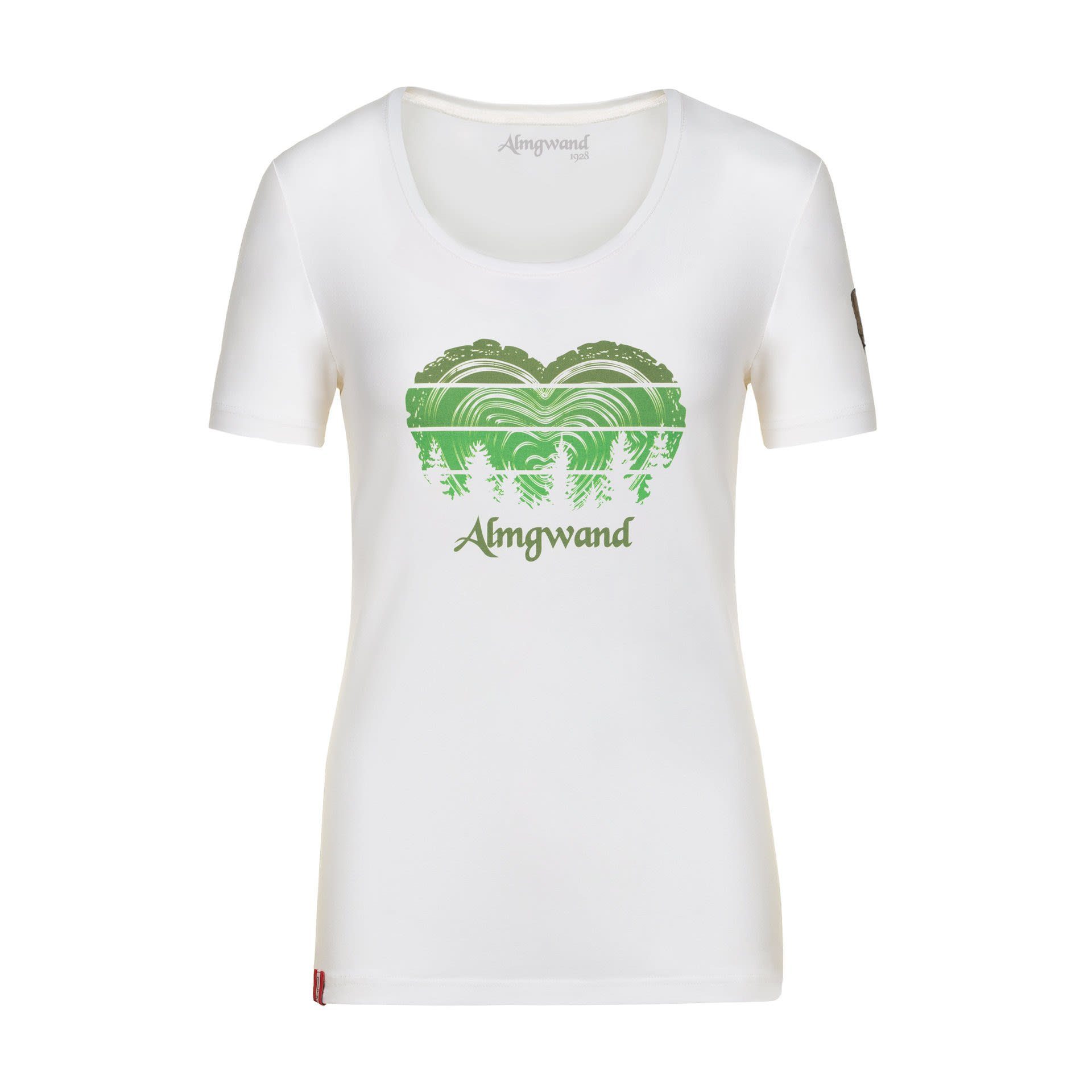 Braunedelalm - Almgwand White W Green T-Shirt Damen Brown Kurzarm-Shirt Almgwand