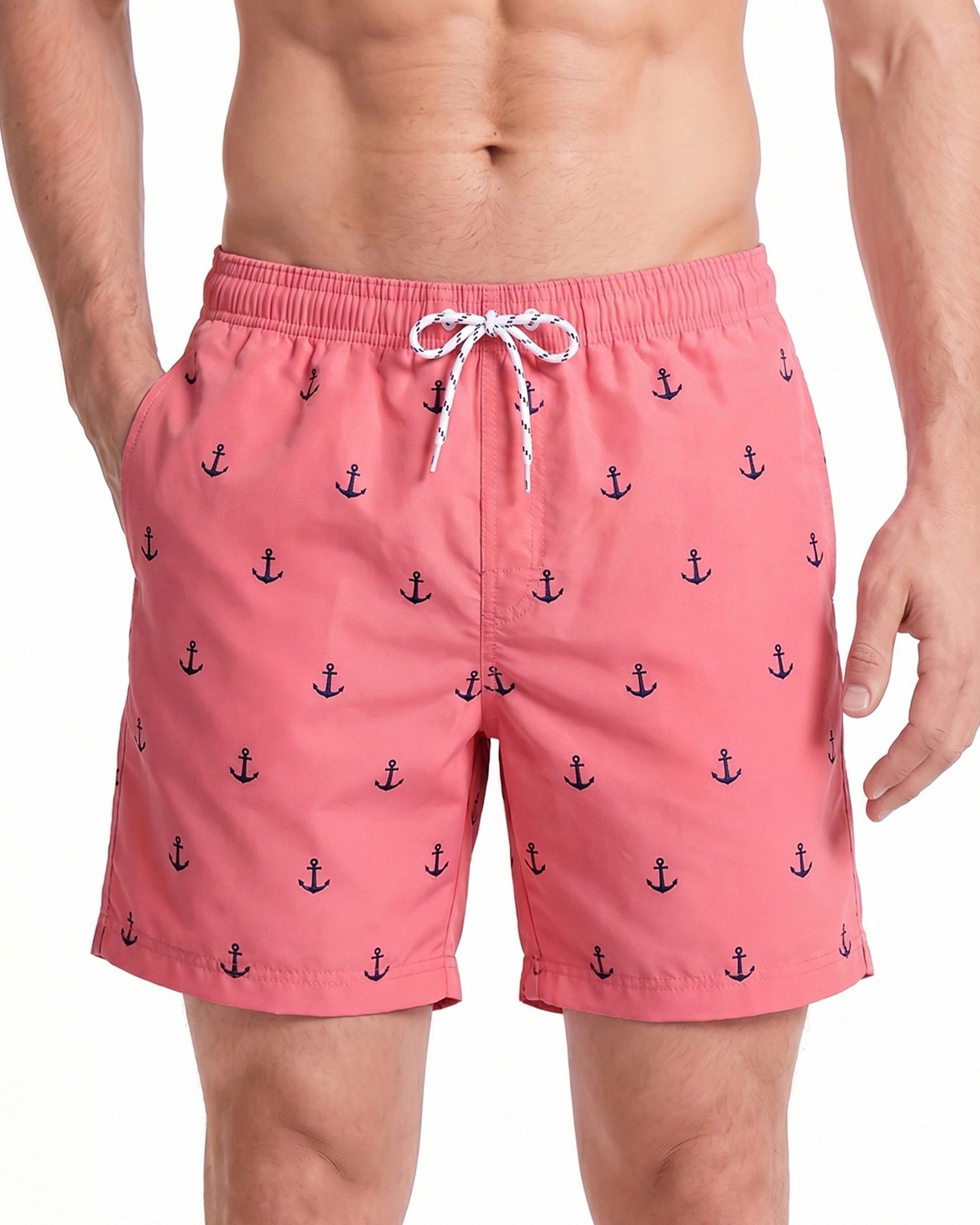 MaaMgic Shorts Herren mit Mesh-Futter kurze Hose schnelltrocknend Badehose lang (1-tlg)