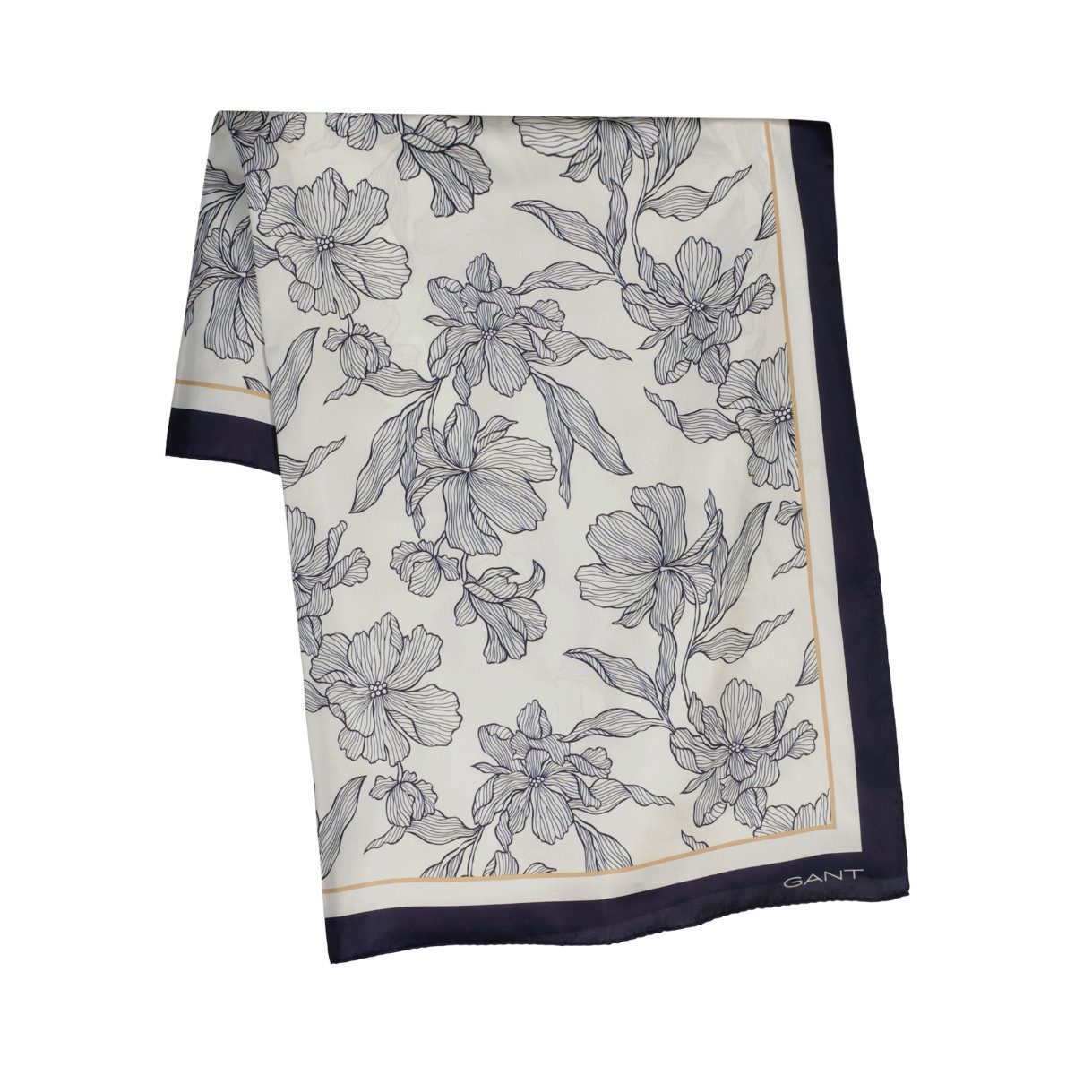 Gant Seidenschal 4920276, Damen Tuch quadratisch mit filigranem Blumenprint