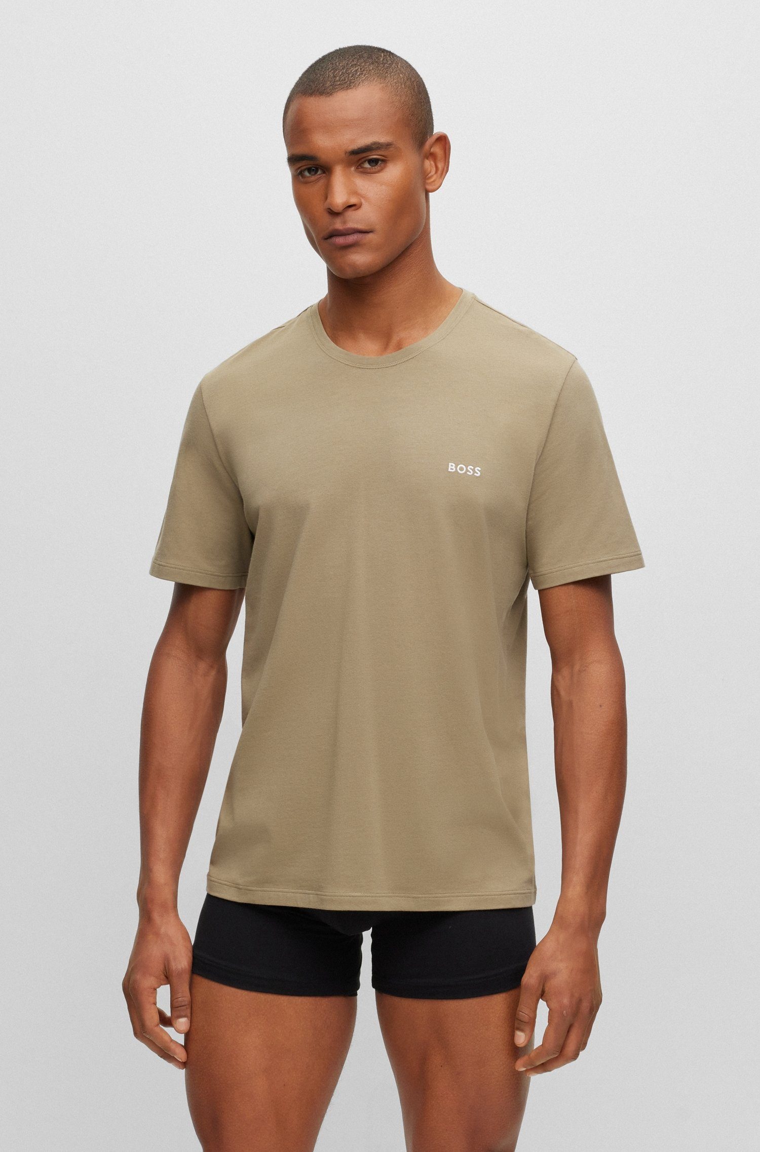 BOSS T-Shirt Mix&Match T-Shirt R Mit BOSS Stickerei auf der Brust Light/Pastel_Green