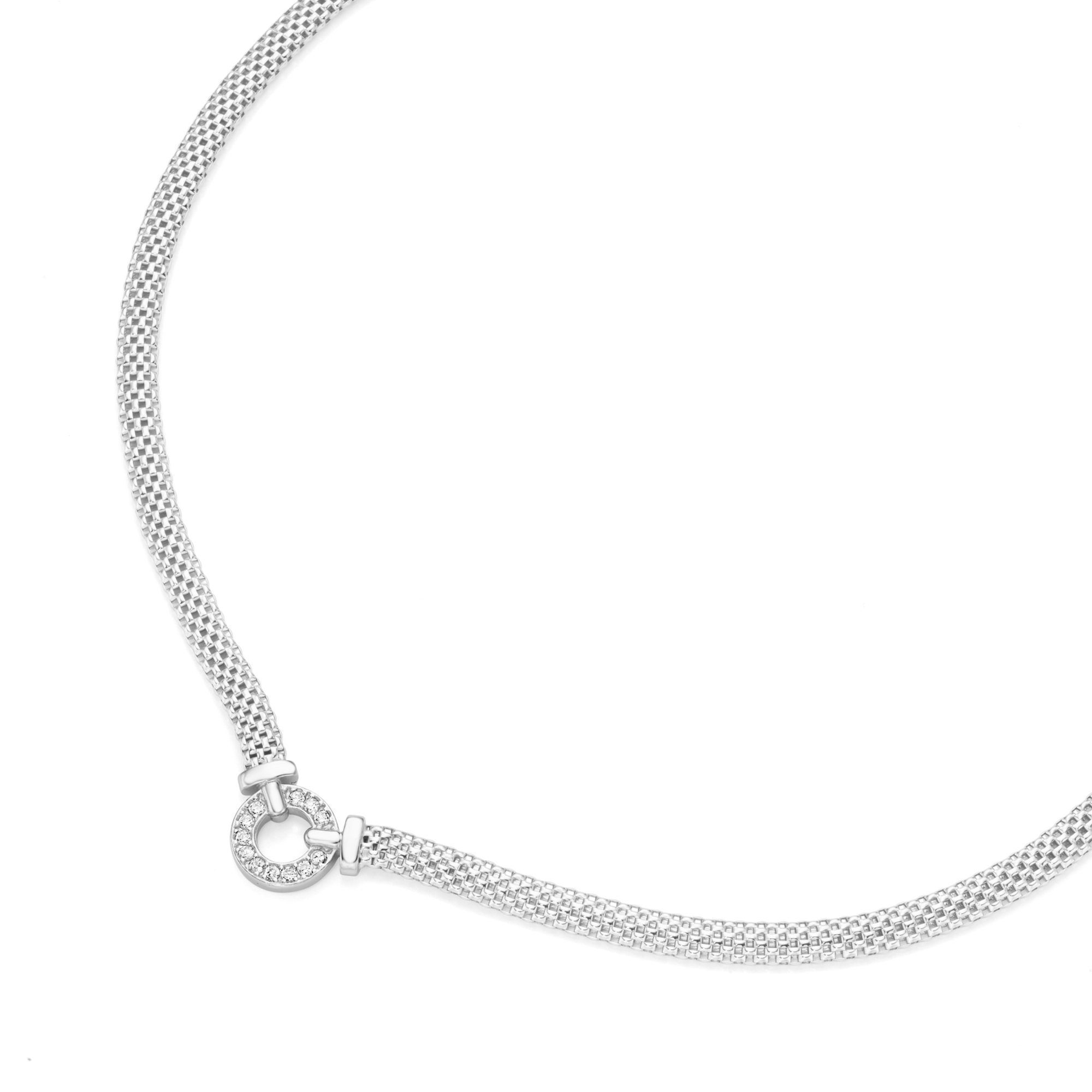 Collier elegant mit Zirkonia, Silber 925