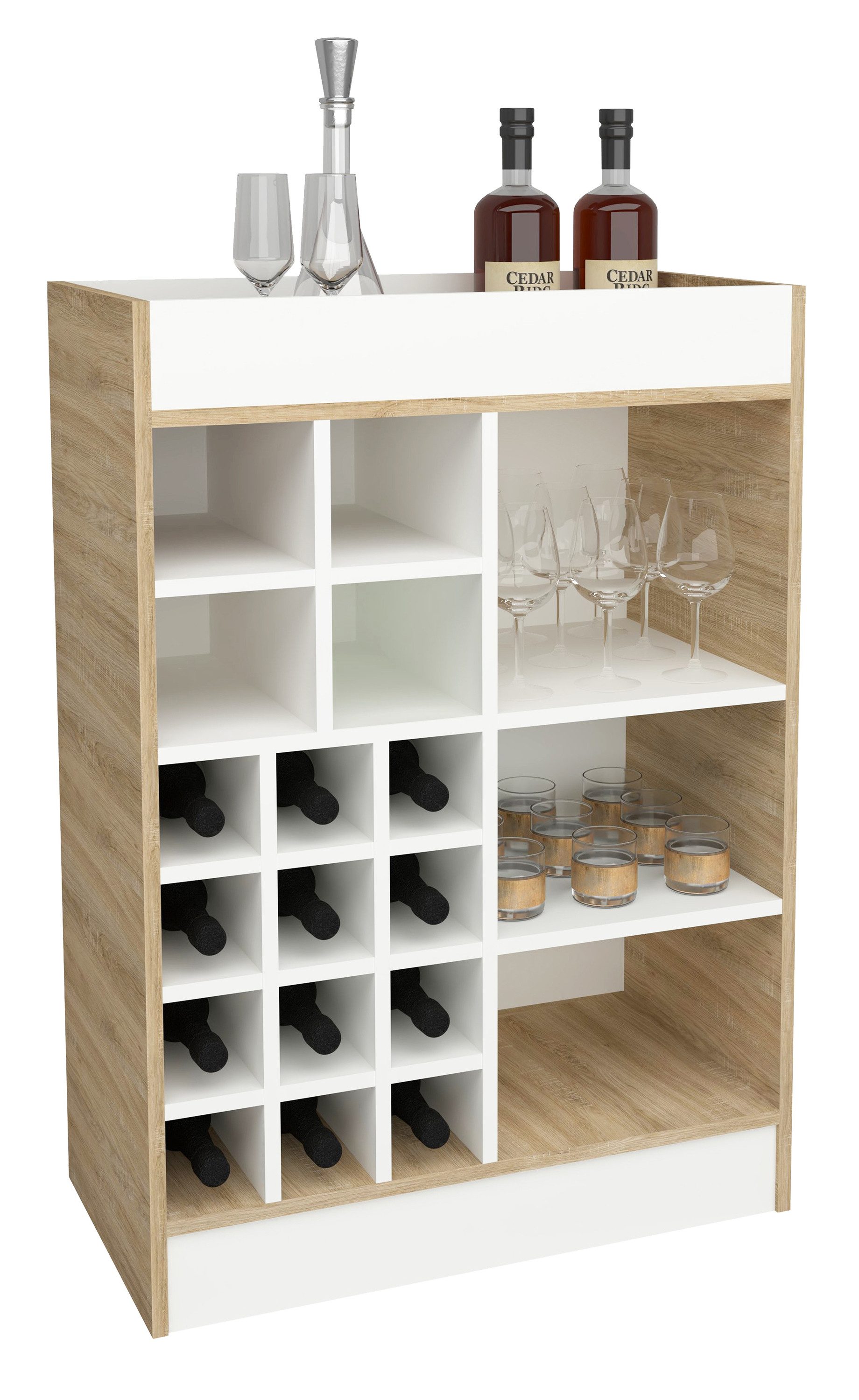 VCM Unterschrank Küchenschrank Kommode Flaschen Weinregal günstig online kaufen