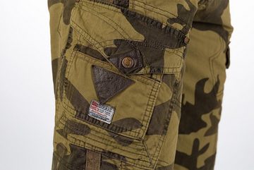 Geographical Norway Cargoshorts Herren kurze Hose bapeanut (1-tlg) inklusive Gürtel