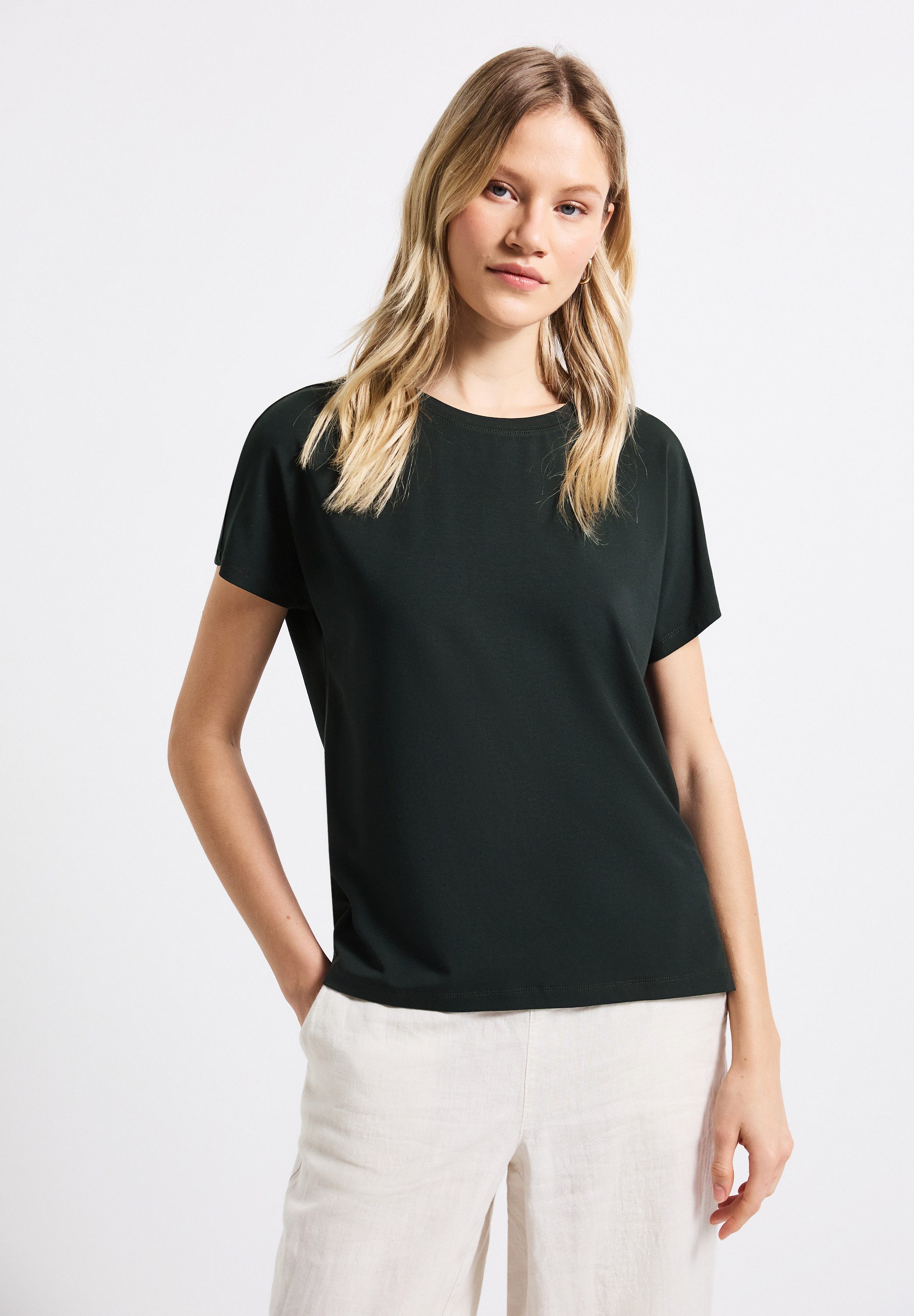 STREET ONE T-Shirt aus strecthigem Viskosematerial günstig online kaufen